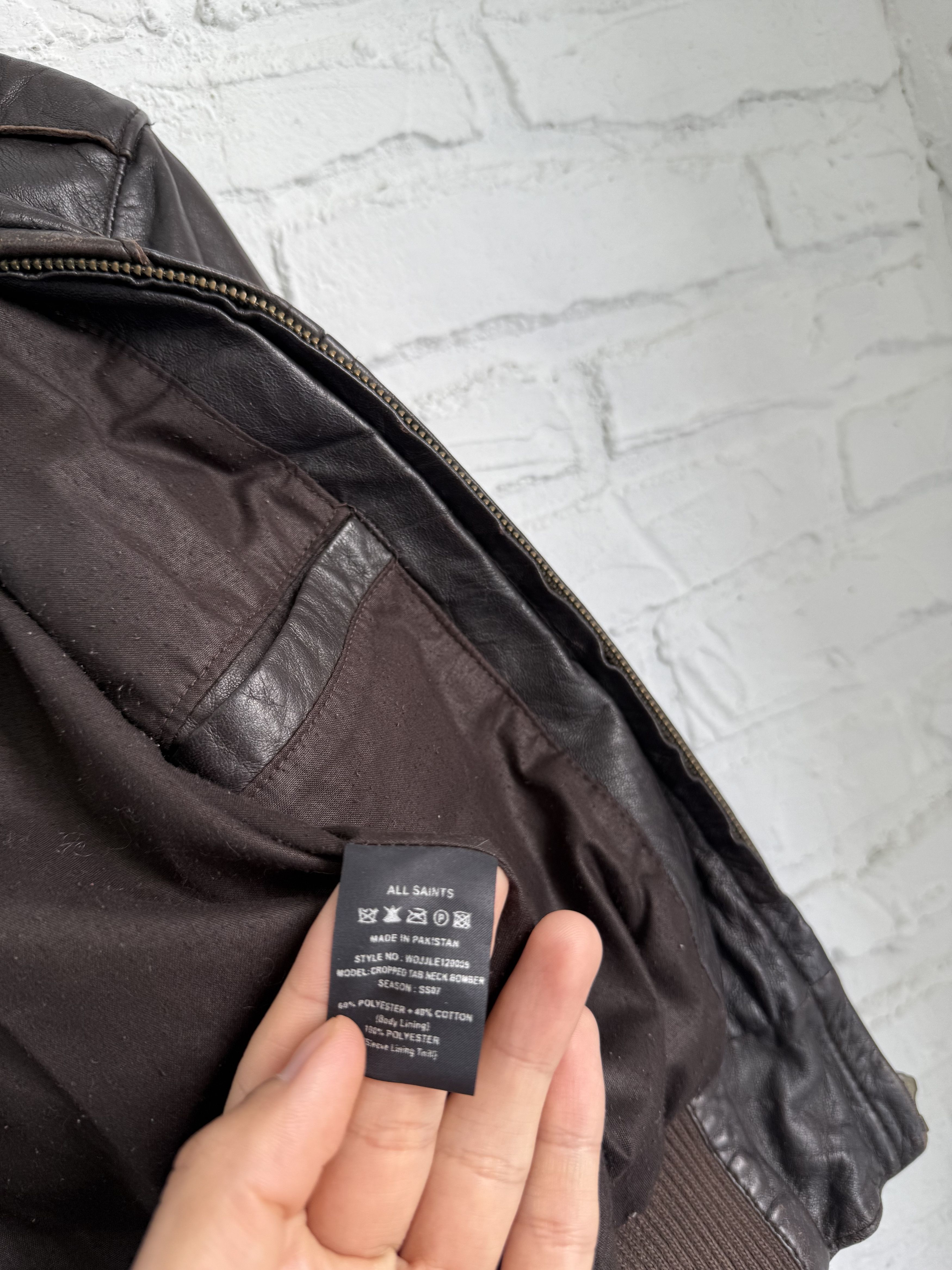 Allsaints × Vintage Vintage 2000s y2k Allsaints brown leather jacket Size XS / US 0-2 / IT 36-38 - 5 Thumbnail