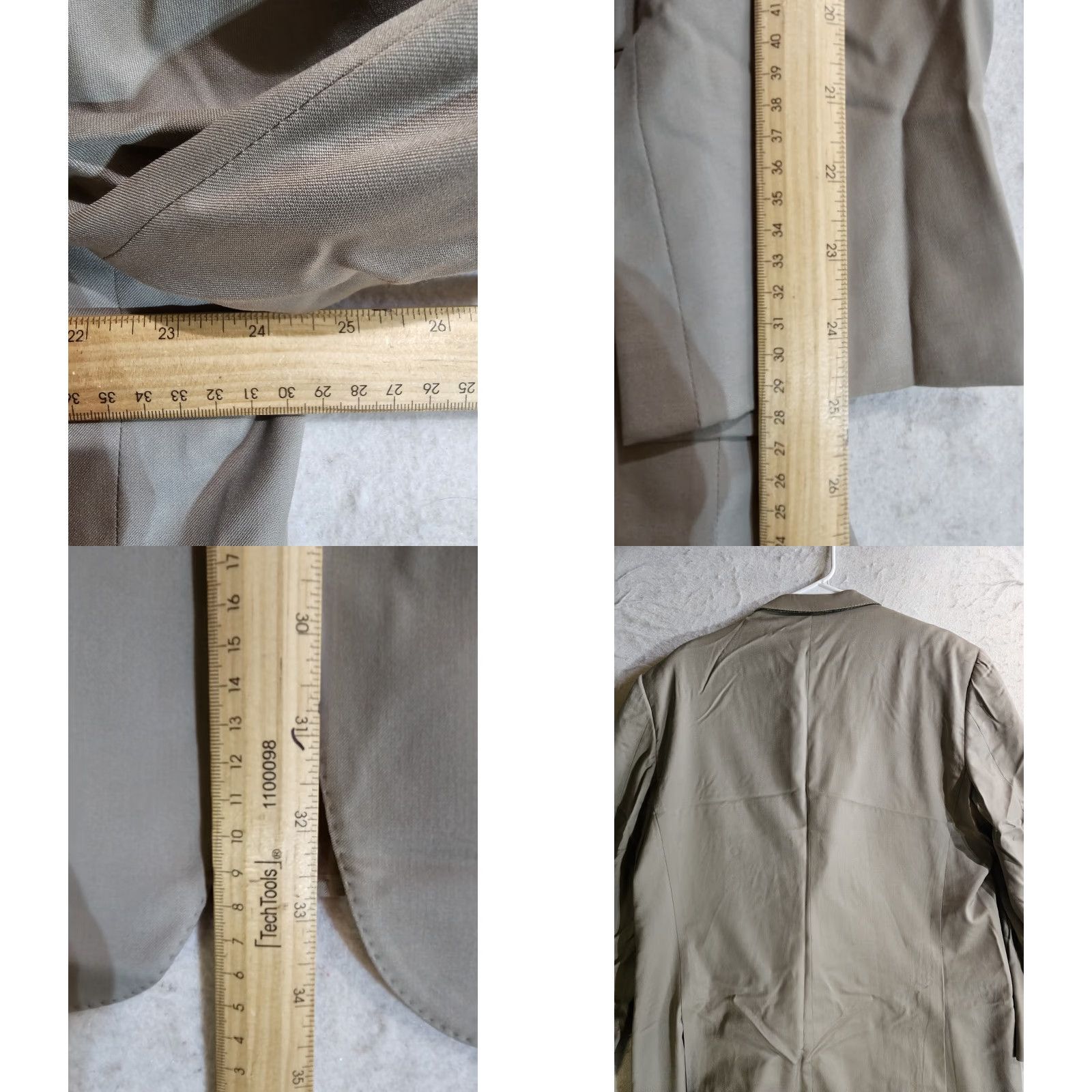 Ermenegildo Zegna Ermenegildo Zegna Blazer Men 48 Long Beige Wool Solid Signature 100% Light Size 48R - 8 Thumbnail