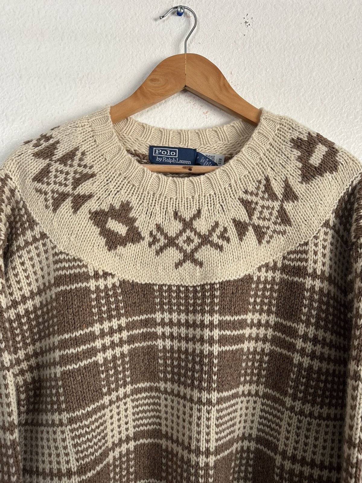 Polo Ralph Lauren Polo Ralph Lauren Plaid Wool Linen Sweater Nordic Country Size US M / EU 48-50 / 2 - 2 Thumbnail