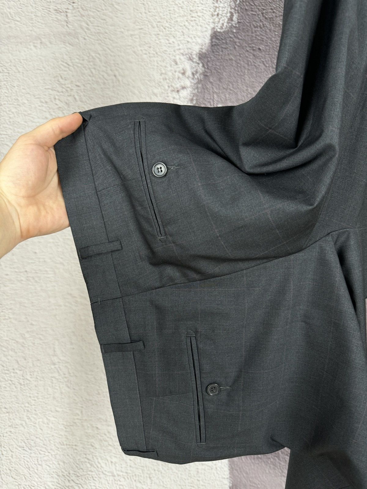 Nazareno Gabrielli BNWT Nazareno Gabrielli checkered grey 2 button wool suit Size 38R - 19 Thumbnail