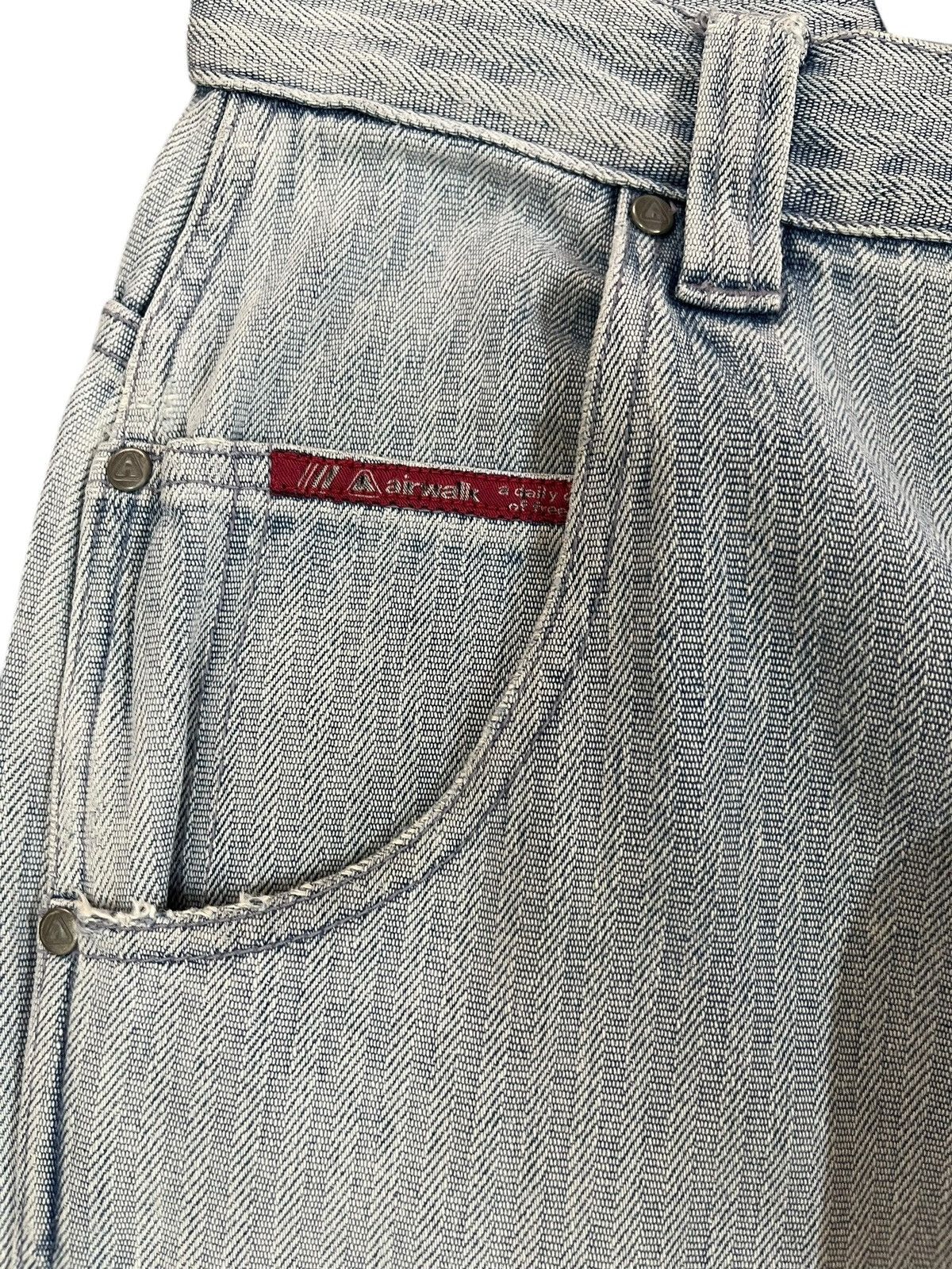 Airwalk Vintage Airwalk Hickory Stripe Unique Cargo Carpenter Denim Size US 29 - 3 Thumbnail