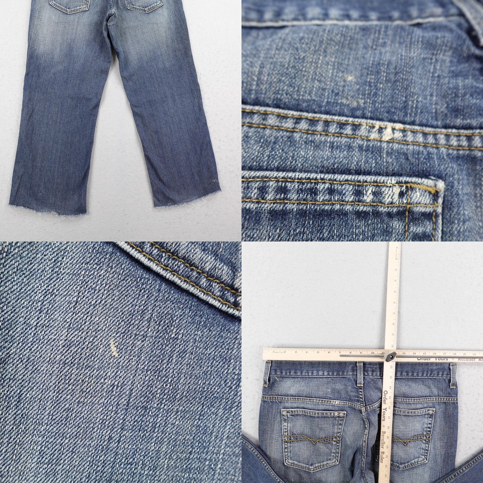 Anchor Blue VINTAGE Anchor Blue Jeans Mens 34x32 Denim Relaxed Fit Baggy Distressed Y2K Grunge 90s Style Pocket Denim Blue Mens Size US 34 / EU 50 - 8 Thumbnail