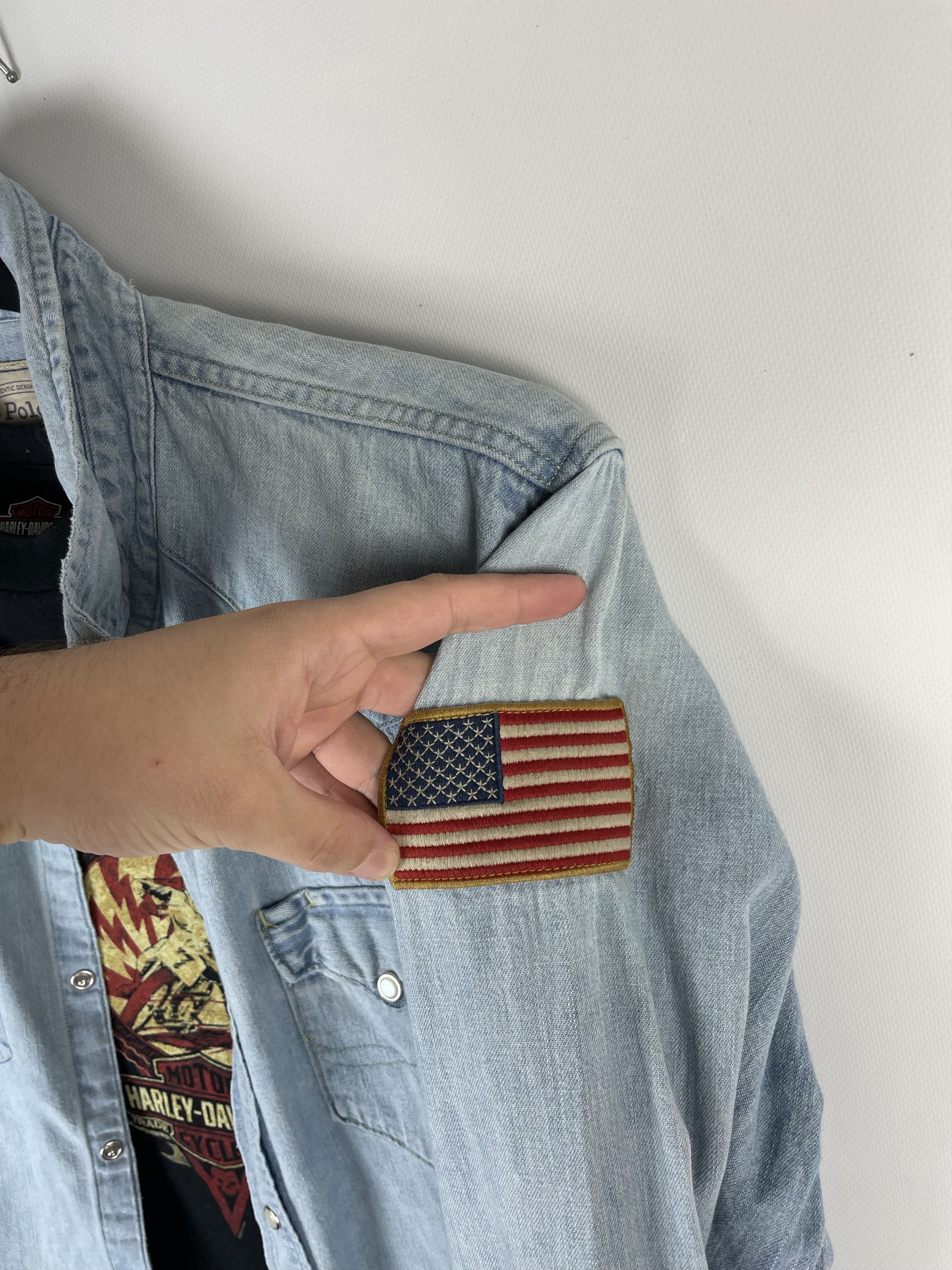 Polo Ralph Lauren Polo Ralph Lauren Vintage Mens Denim Shirt Size US L / EU 52-54 / 3 - 7 Thumbnail