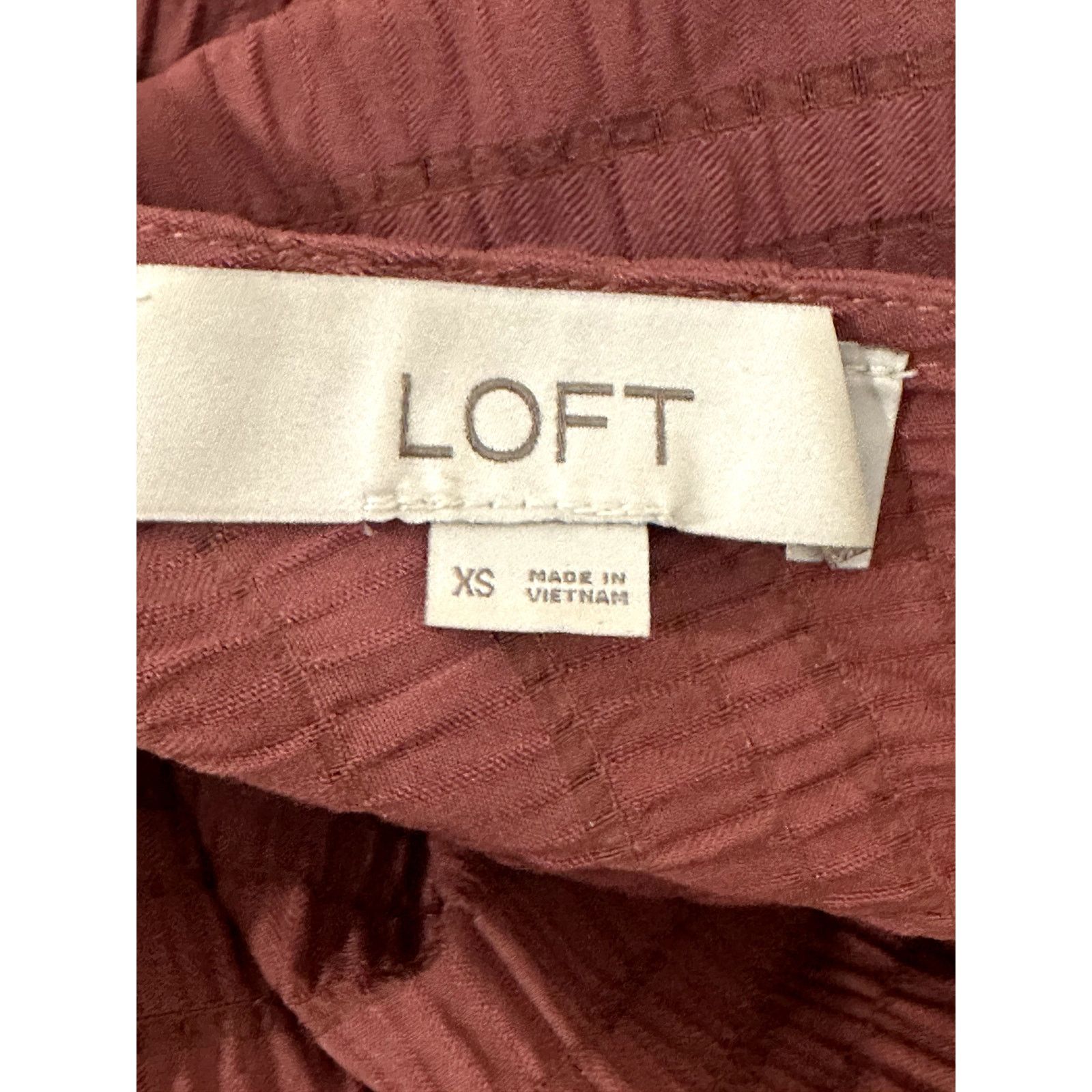 Loft Loft Sleeveless V Neck Textured Blush Rose Pink Blouse XS Size XS / US 0-2 / IT 36-38 - 8 Thumbnail