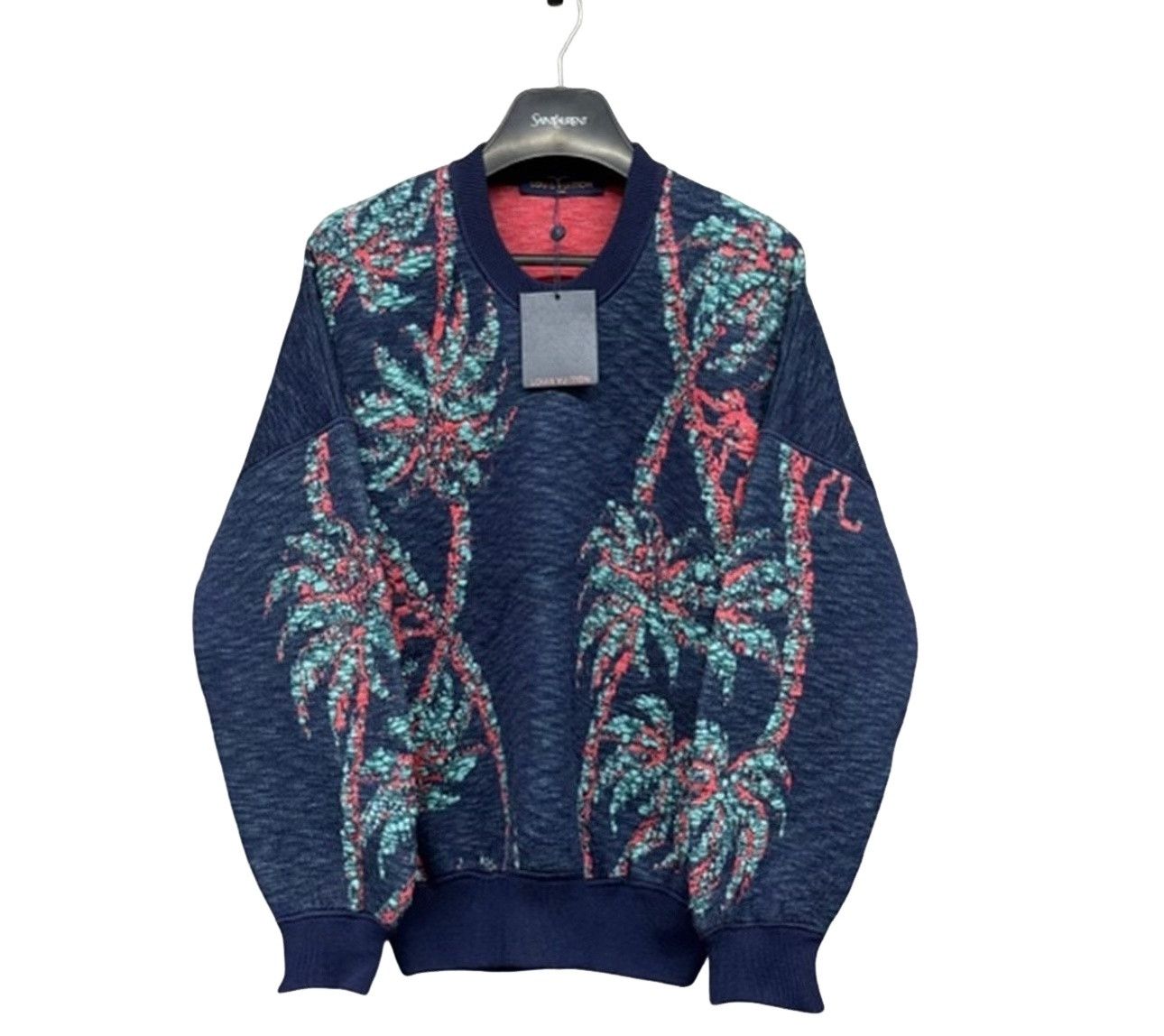 Louis Vuitton Louis Vuitton Floral Palm Embroidered Knit Sweater M Size US M / EU 48-50 / 2 - 1 Thumbnail