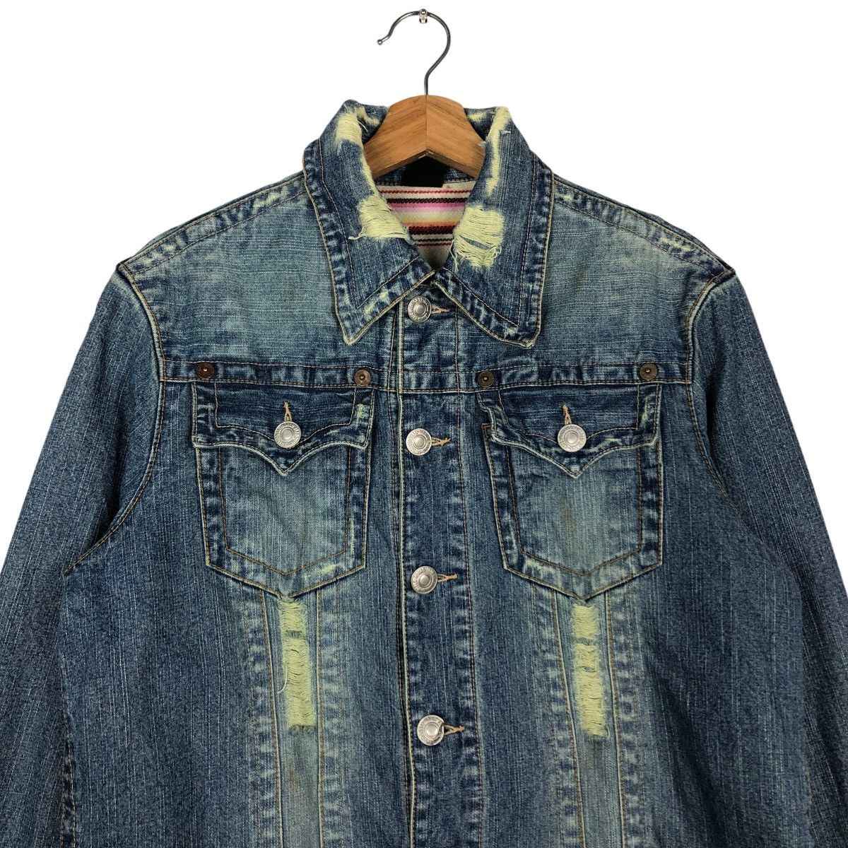 Japanese Brand 🔥Vtg Denim Biker Jacket Japan Blanket Lining Size US M / EU 48-50 / 2 - 3 Thumbnail