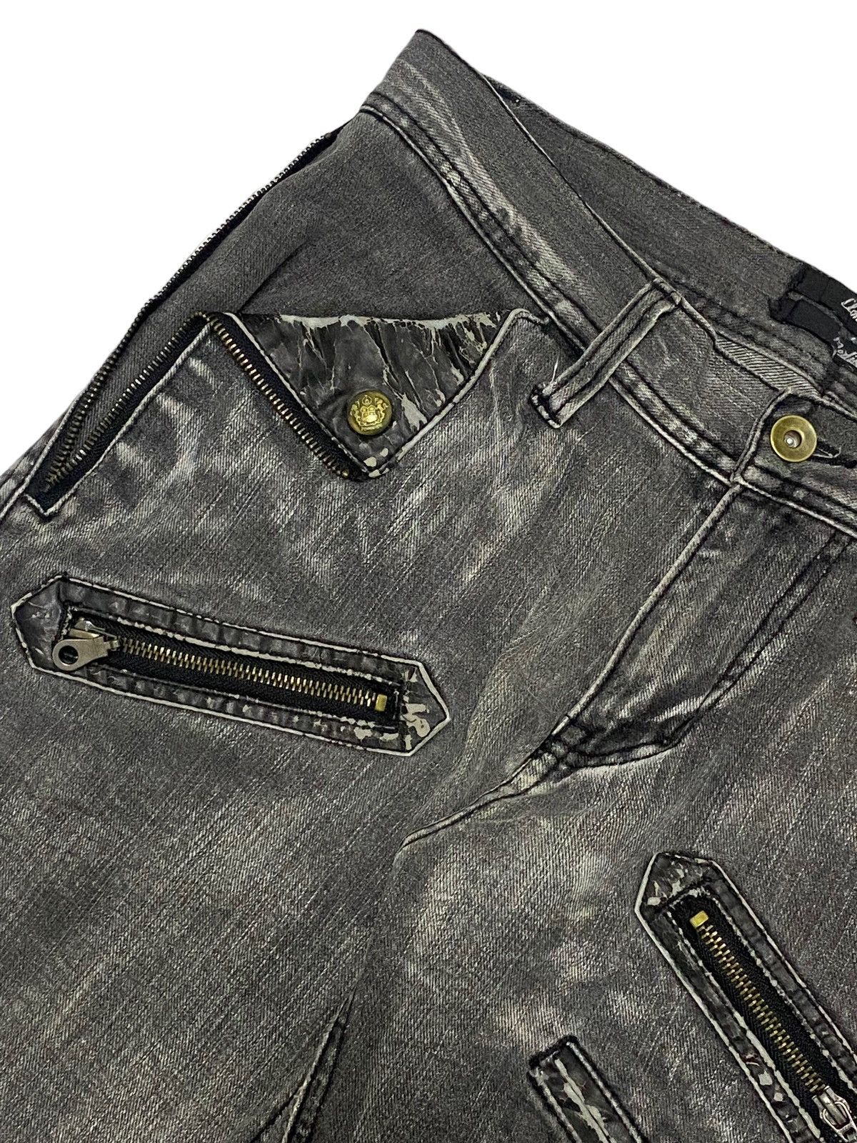 If Six Was Nine Clone Deugru Japan Grey Wash Punkers Pocket Zipper Size US 31 - 6 Thumbnail