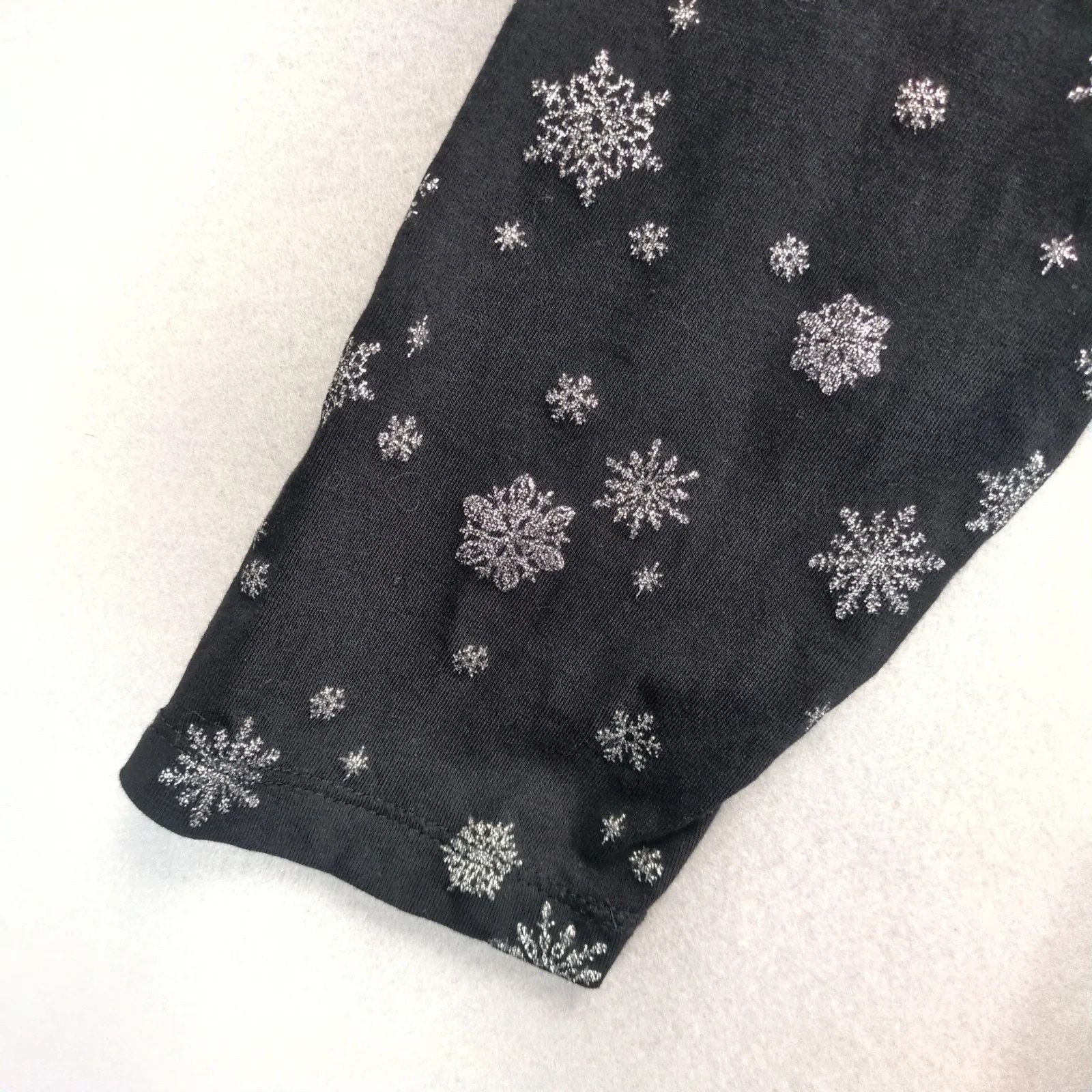 Avenue Avenue Silver Glitter Snowflake Black Turtleneck Top Women's Size XXL / US 16-18 / IT 52-54 - 10 Thumbnail