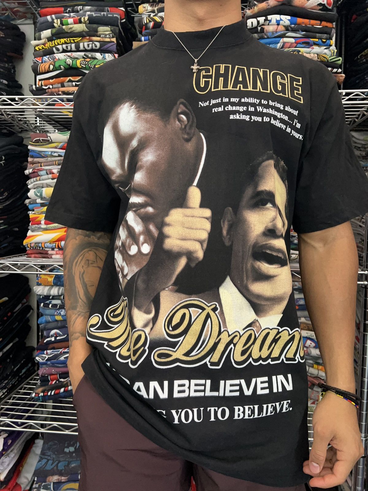 President's 2000s Obama MLK Change The Dream History Tee Size US XL / EU 56 / 4 - 2 Thumbnail