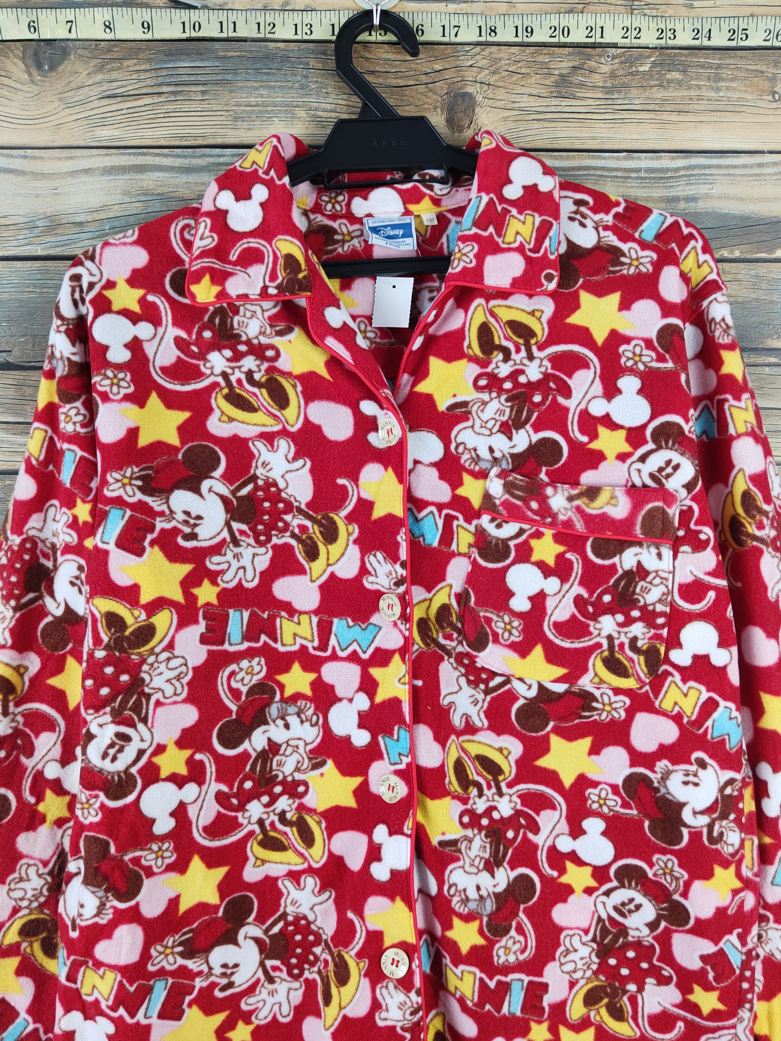 Disney × Vintage DL Disney Red Minnie Mouse Wool Pyjamas #009 Size M / US 6-8 / IT 42-44 - 2 Thumbnail