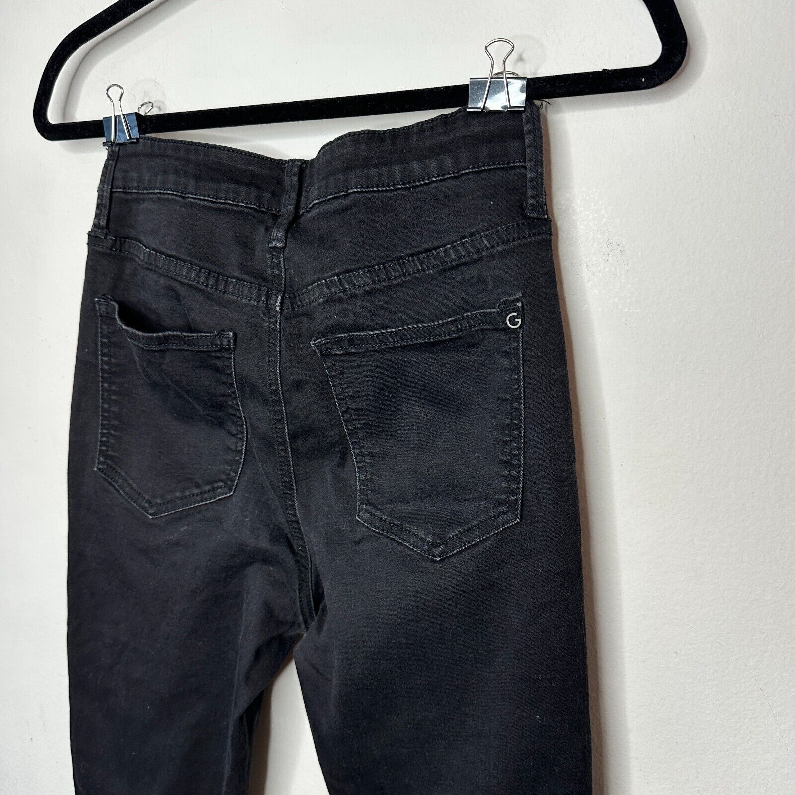 Other G By Guess Stone Black Lace-Up High Waist Skinny Jeans 28 Size 28" / US 6 / IT 42 - 10 Thumbnail
