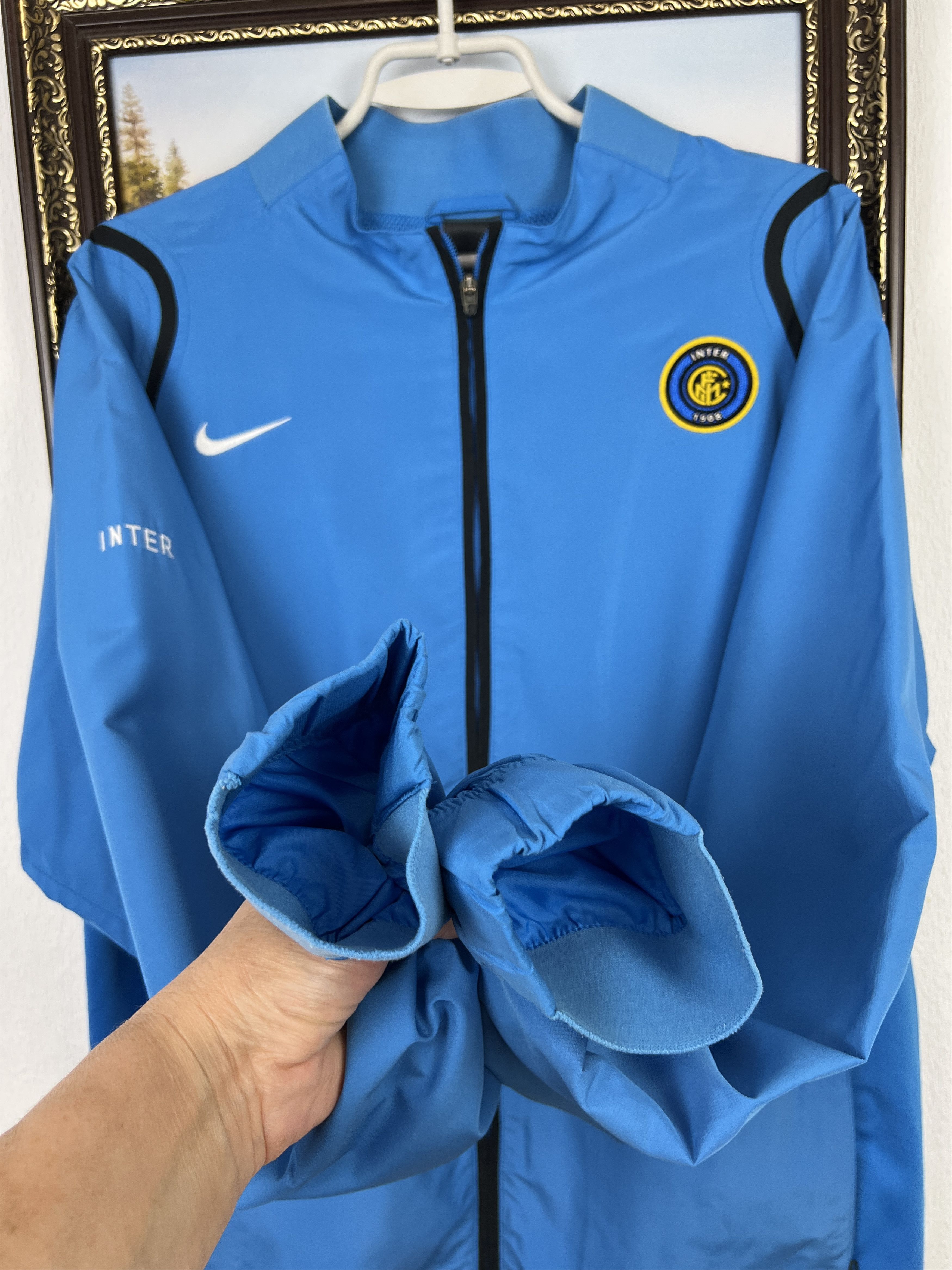 Nike Vintage Nike Inter Milan Football Jacket Soccer Blue Size US XL / EU 56 / 4 - 5 Thumbnail