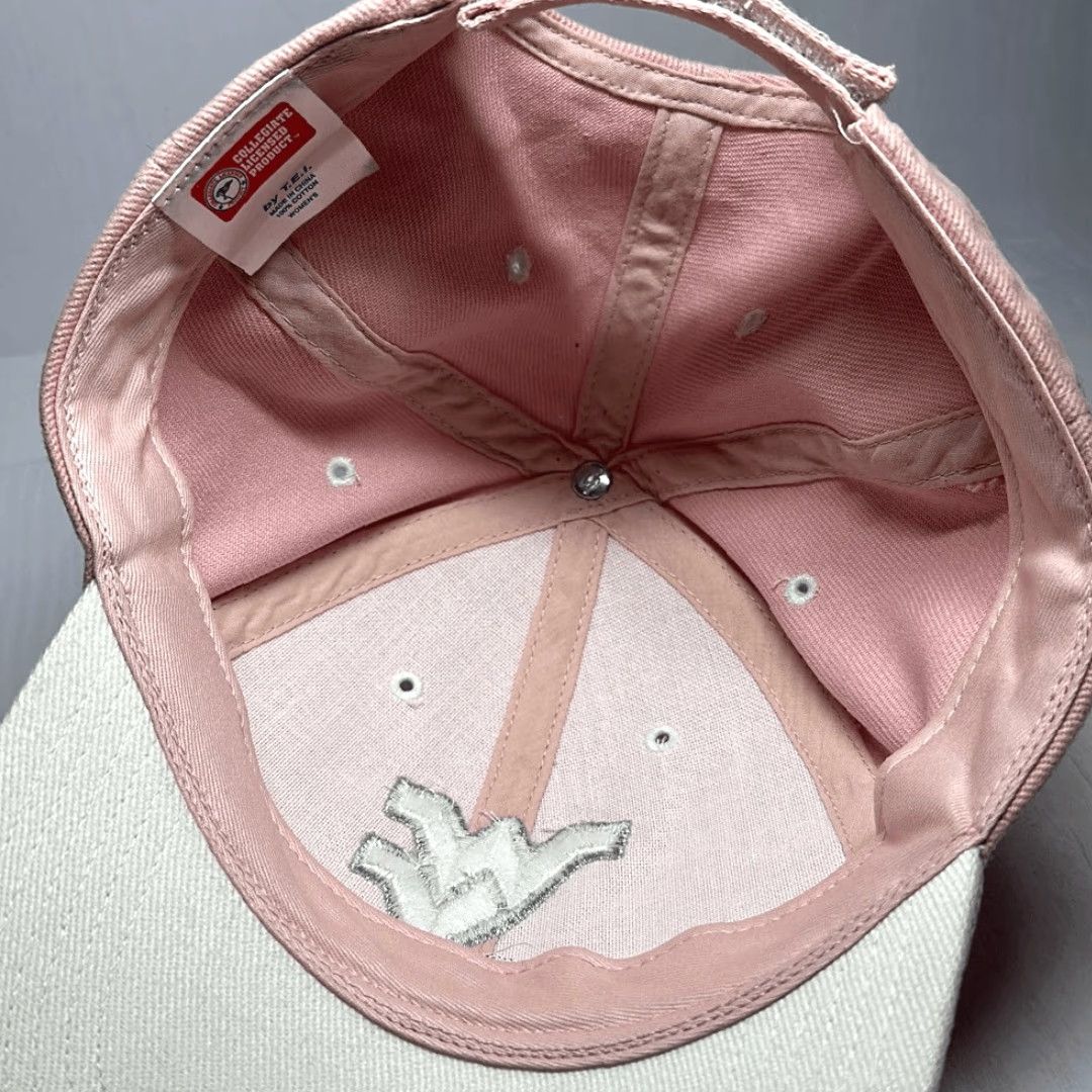 Vintage VINTAGE West Virginia Mountaineers WVU Ladies Pink Adjustable Hat Collegiate Products Baseball Cap Women Adjustable Pink Colleague Beauty? Size ONE SIZE - 7 Thumbnail