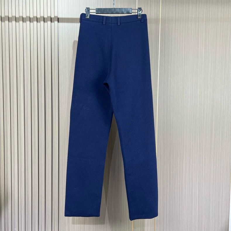 Balenciaga Balenciaga Navy Cashmere Casual Trousers Size US 28 / EU 44 - 2 Thumbnail