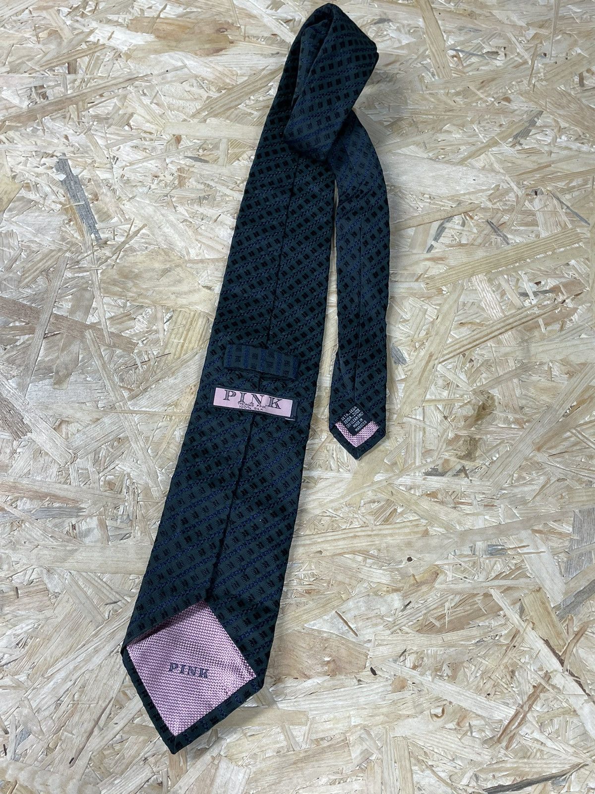 Pink Thomas Pink Made In Marocco Silk Necktie Size ONE SIZE - 5 Thumbnail