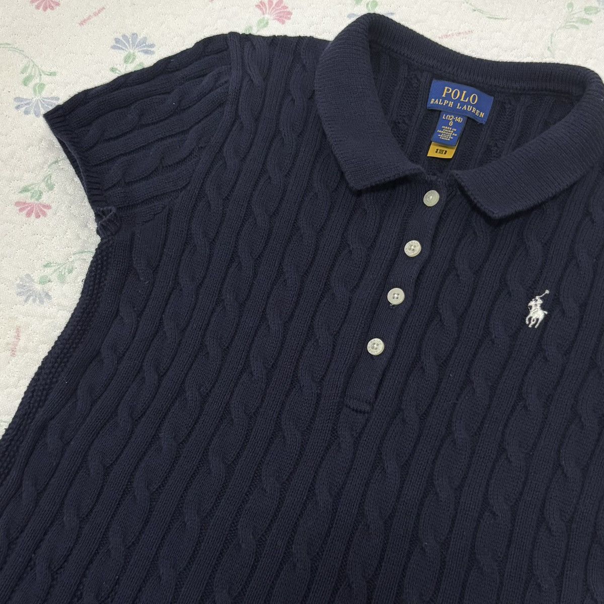 Polo Ralph Lauren Polo Ralph Lauren Cable Knit Short Sleeve Dress Size XS / US 0-2 / IT 36-38 - 3 Thumbnail