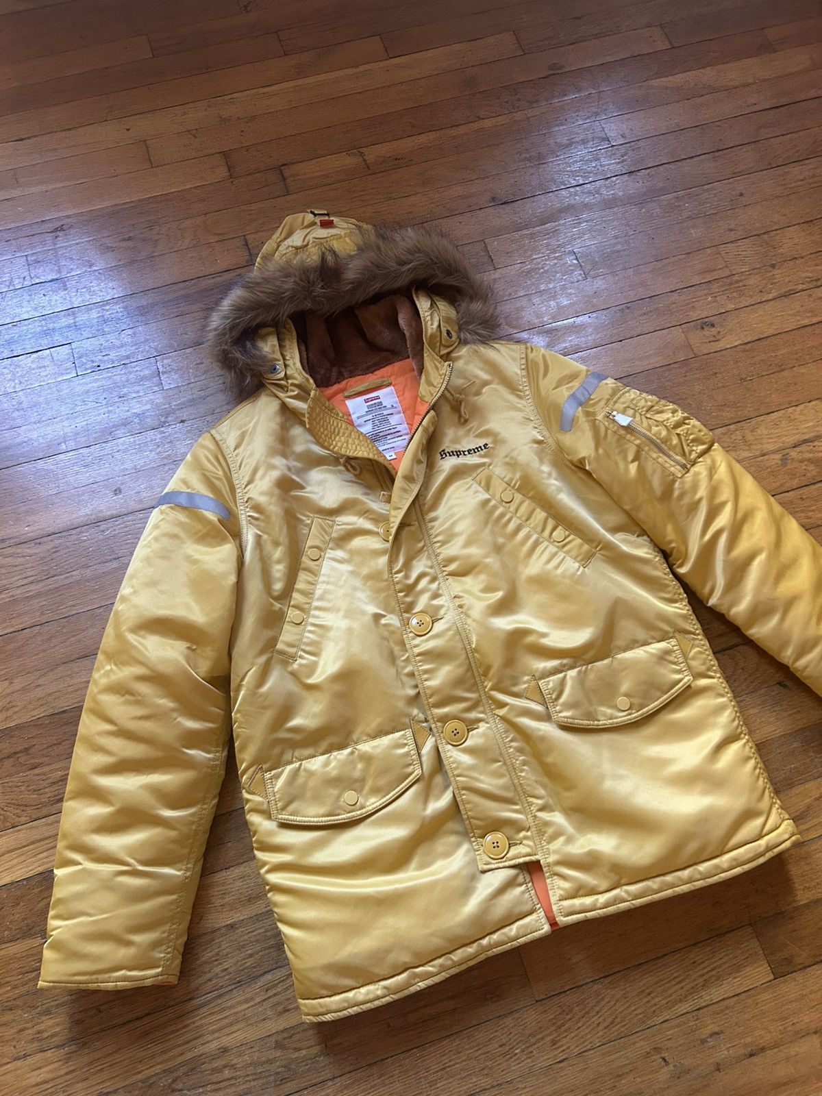 Supreme FW17 Reflective Cross N-3B Fur Parka Size US M / EU 48-50 / 2 - 4 Thumbnail