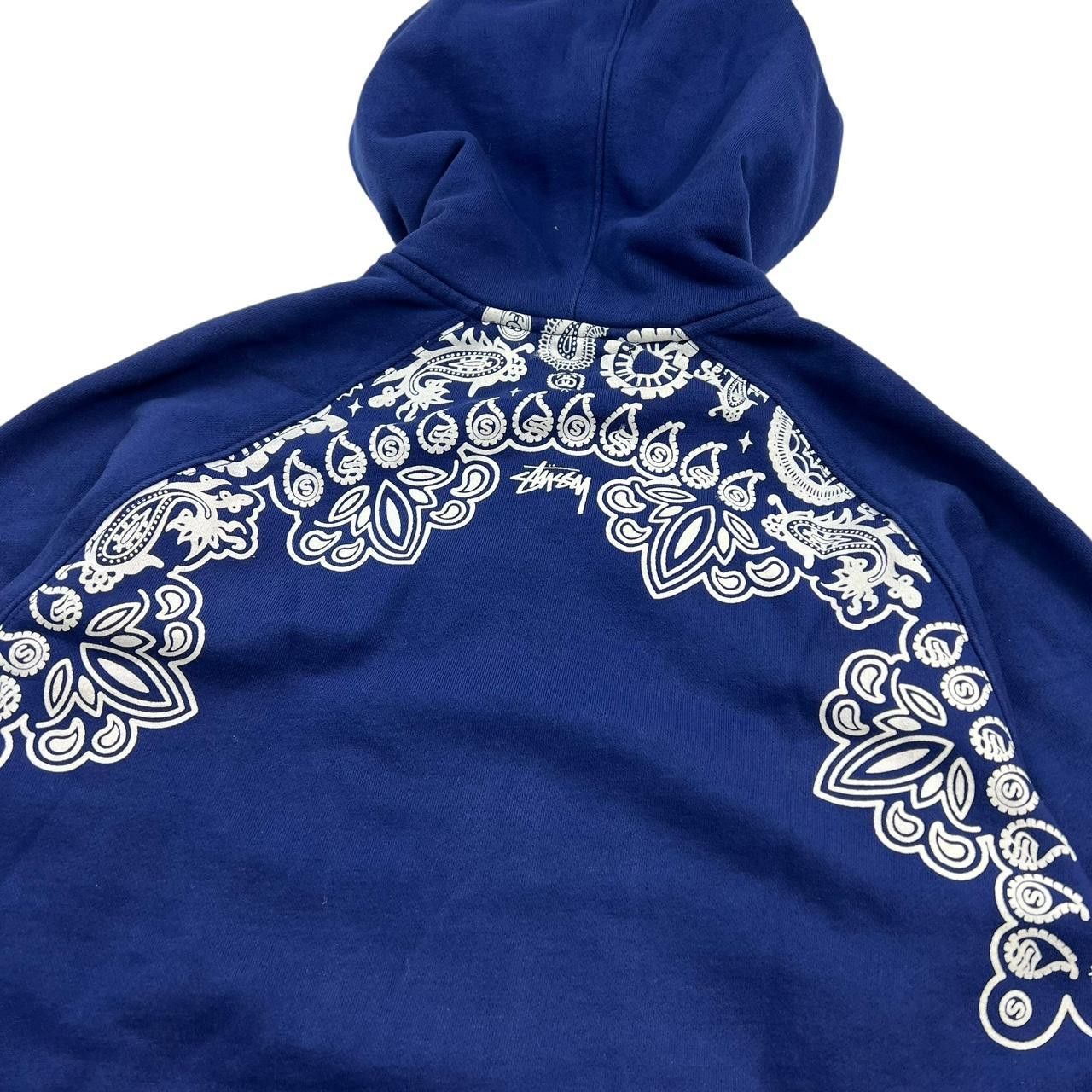 Stussy Vintage 2000s Stussy Blue Paisley Zip Up Hoodie - Small Size US S / EU 44-46 / 1 - 4 Thumbnail