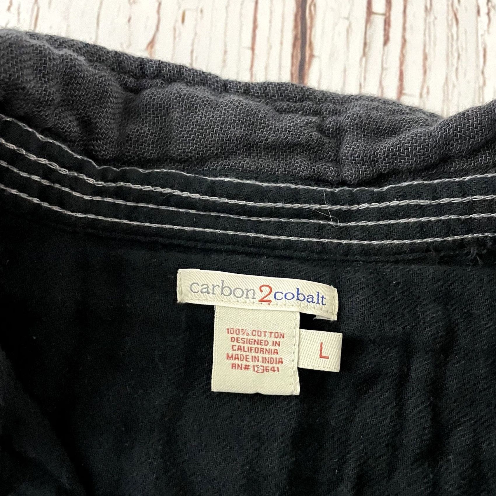Carbon2Cobalt Carbon 2 Cobalt Long Sleeve Shirt Mens Large Gray Cotton Button-Up Size US L / EU 52-54 / 3 - 2 Thumbnail