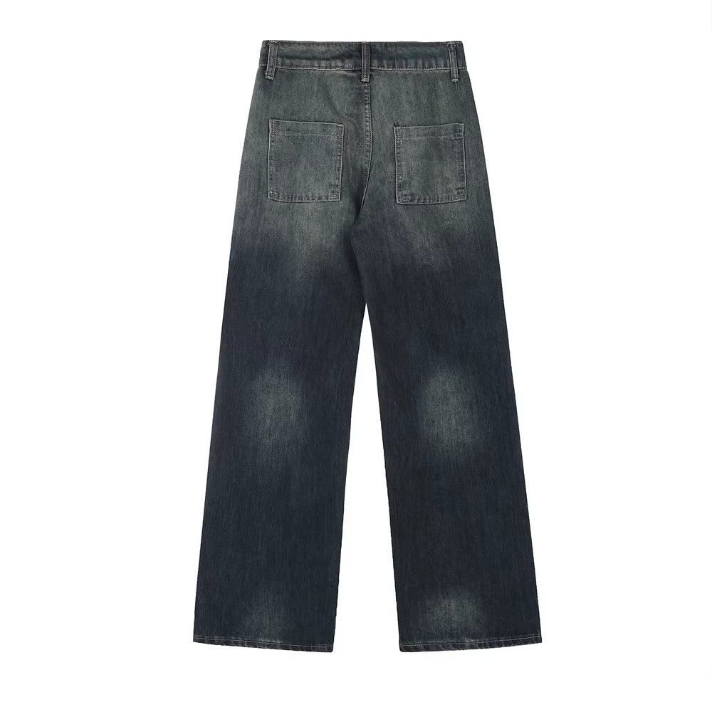 Japanese Brand × Jean Hip-hop fun graffiti straight loose washed distressed jeans Size US 32 / EU 48 - 2 Thumbnail