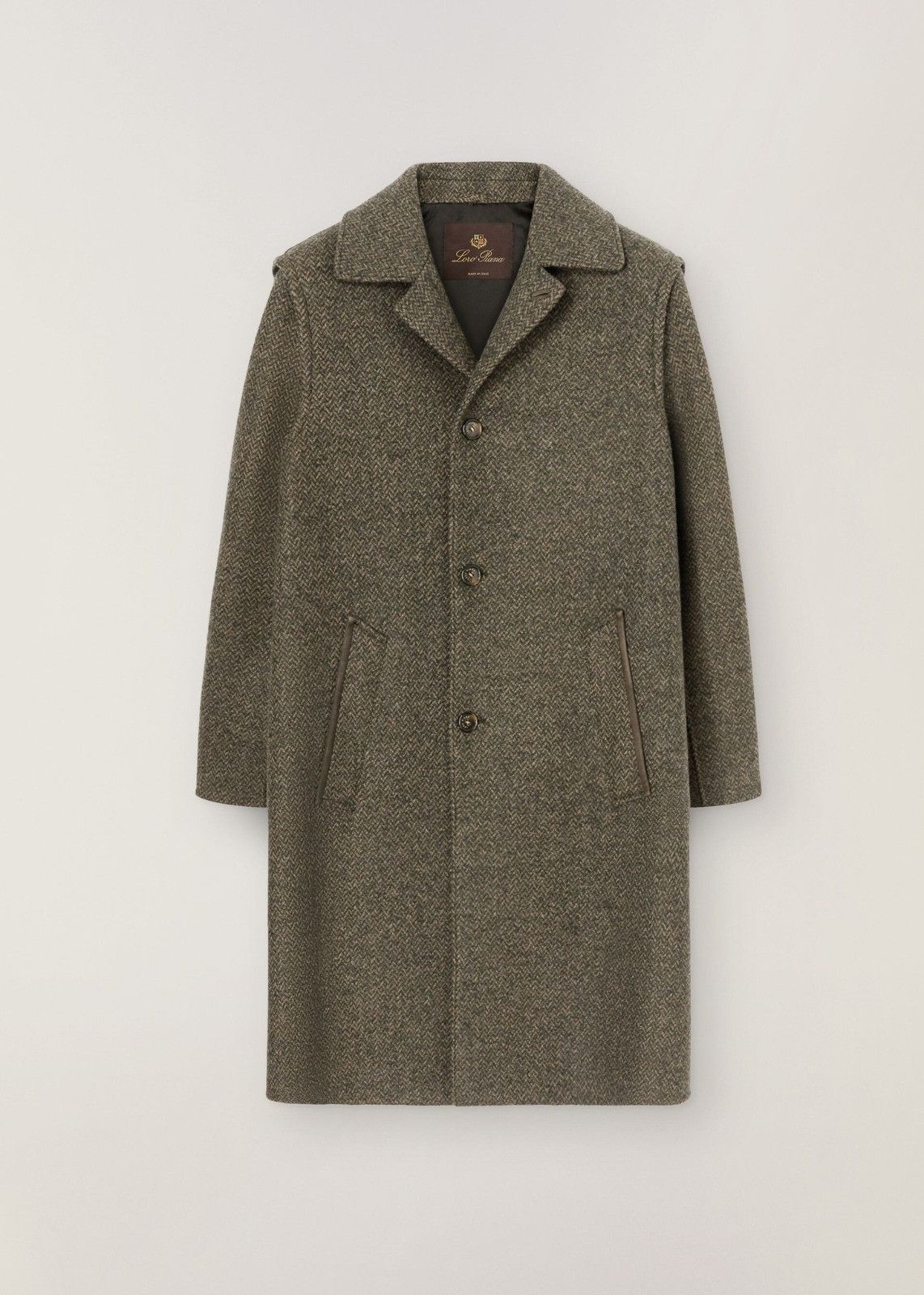 image of Loro Piana O1Loc1C0124 Savile Coat In Dark Grey, Men's (Size Medium)