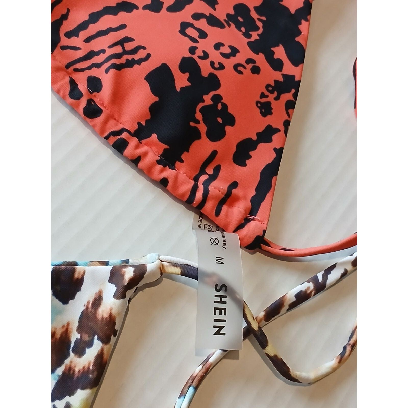 Shein SHEIN (Medium) 2 Piece Swim Suit with Extra Multicolor Top Size ONE SIZE - 2 Thumbnail
