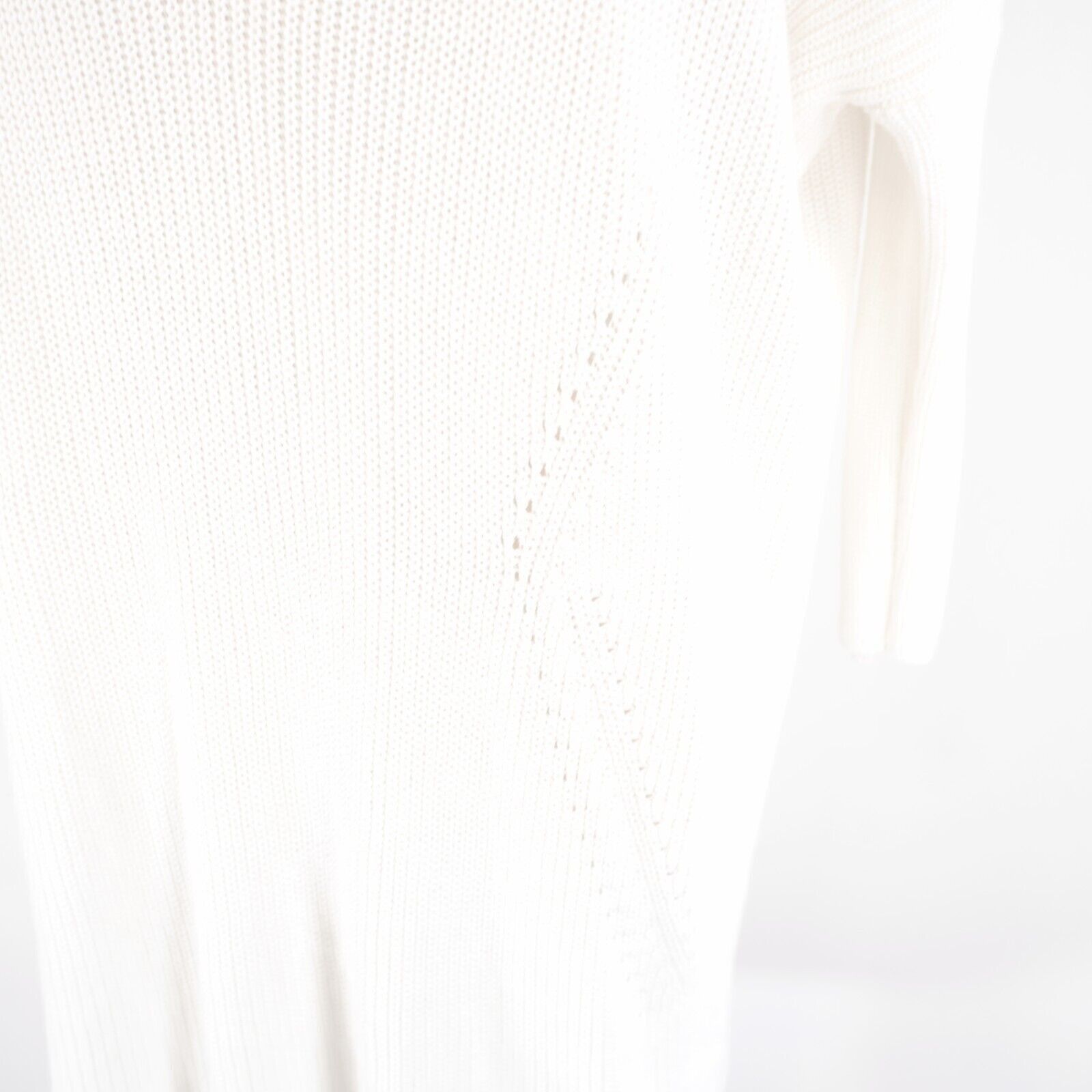 Express Express White White Knit Sweater Dress Deep V-Neck Small Cot Size S / US 4 / IT 40 - 2 Thumbnail