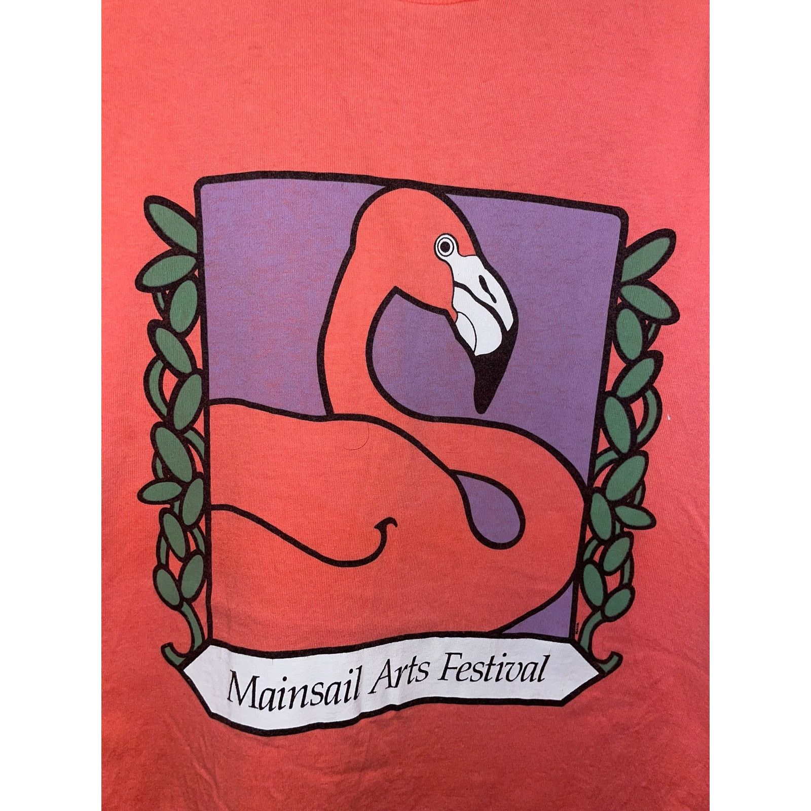 Fruit Of The Loom 1990s Mainsail Arts Festival Art Florida Flamingo Shirt L Size US L / EU 52-54 / 3 - 2 Thumbnail