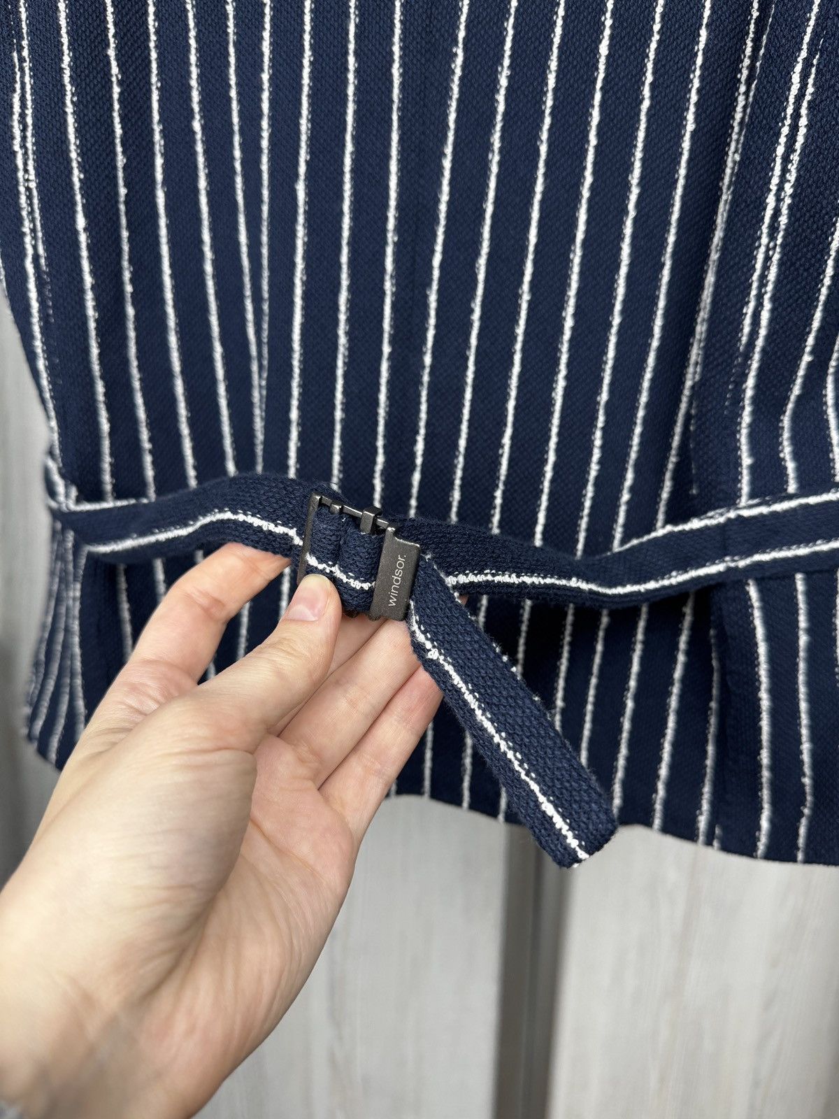 Other Windsor. Navy Blue pinstripe cotton linen waistcoat sz 36-38 Size 36R - 6 Thumbnail