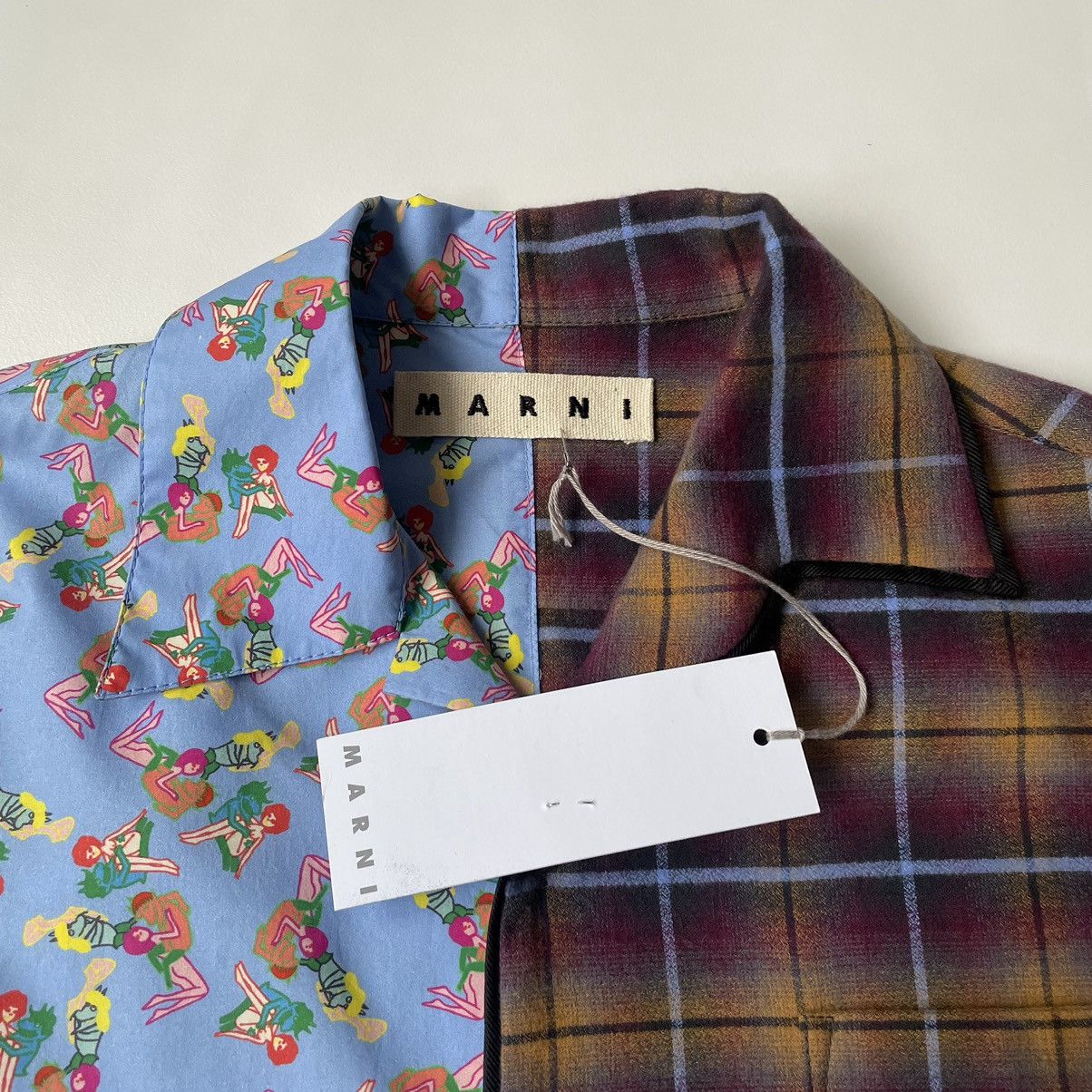 Marni A/W 22 Split Print Camp Collar Shirt Size US M / EU 48-50 / 2 - 4 Thumbnail
