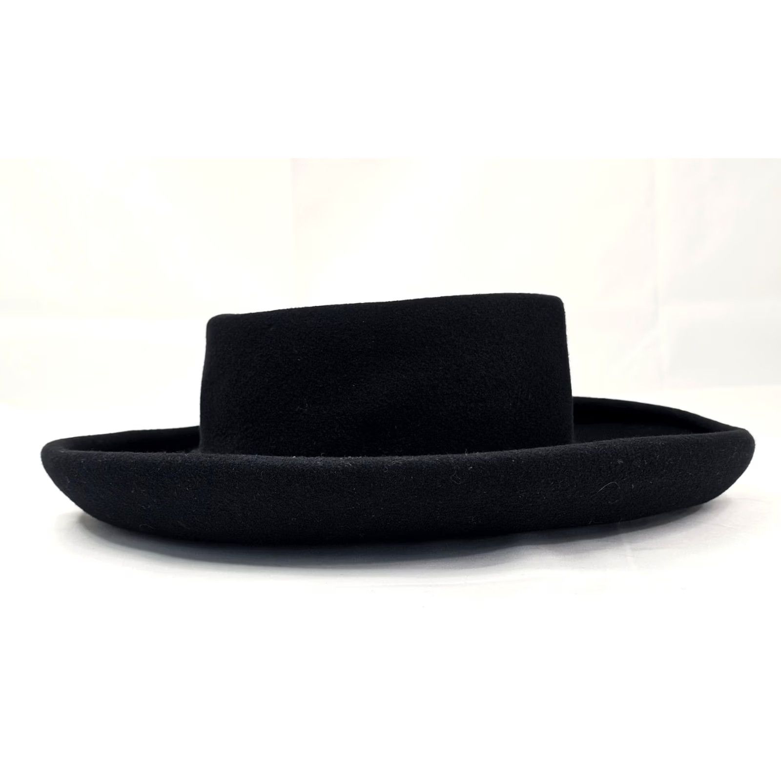 FELT VTG Bollman Wool Felt Hat 6 7/8 Wide Brim Fedora USA Western Brass Studs Mens Hat Size ONE SIZE - 6 Thumbnail