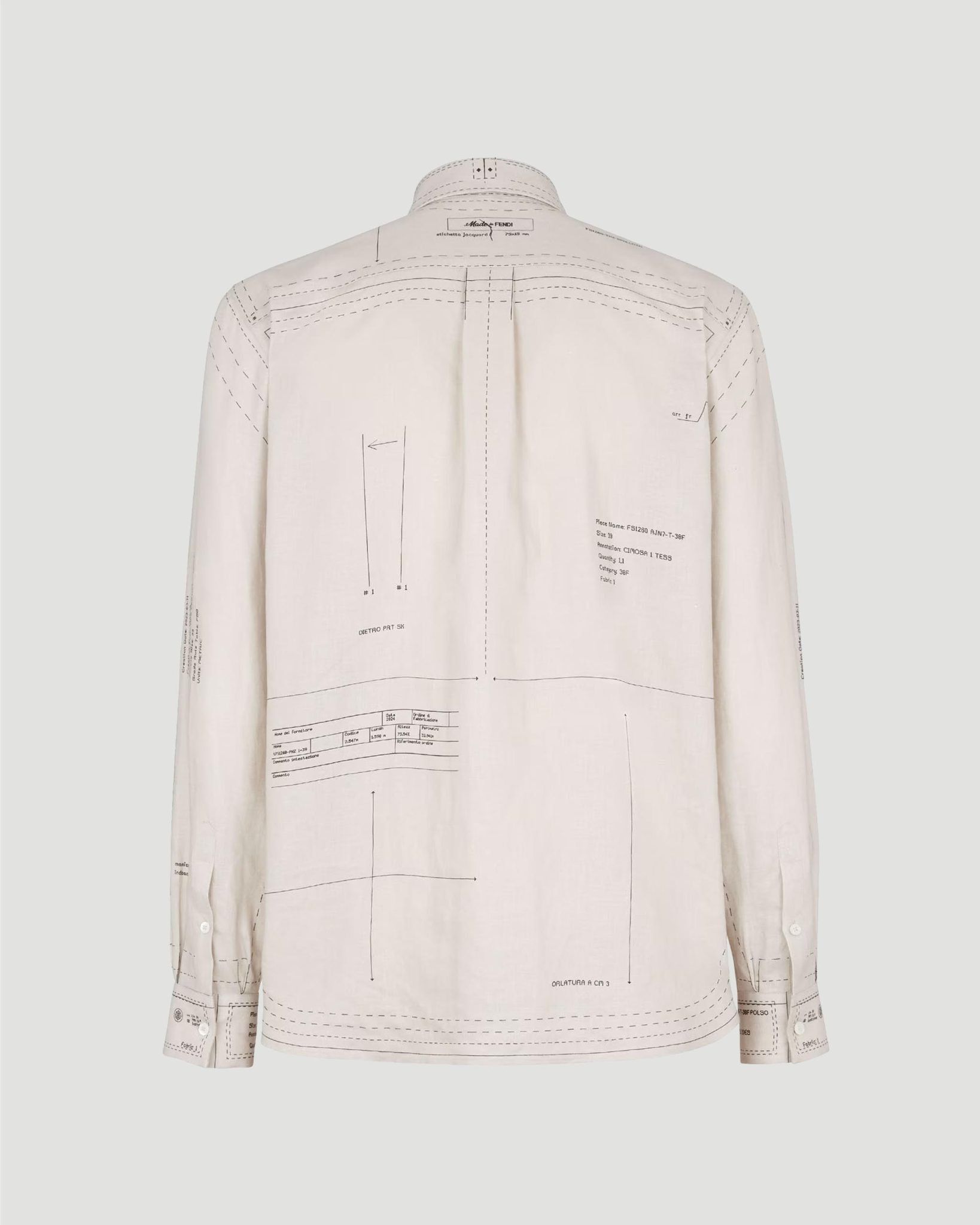 Fendi o1s1wg111025 Shirt in Beige Size US S / EU 44-46 / 1 - 2 Thumbnail