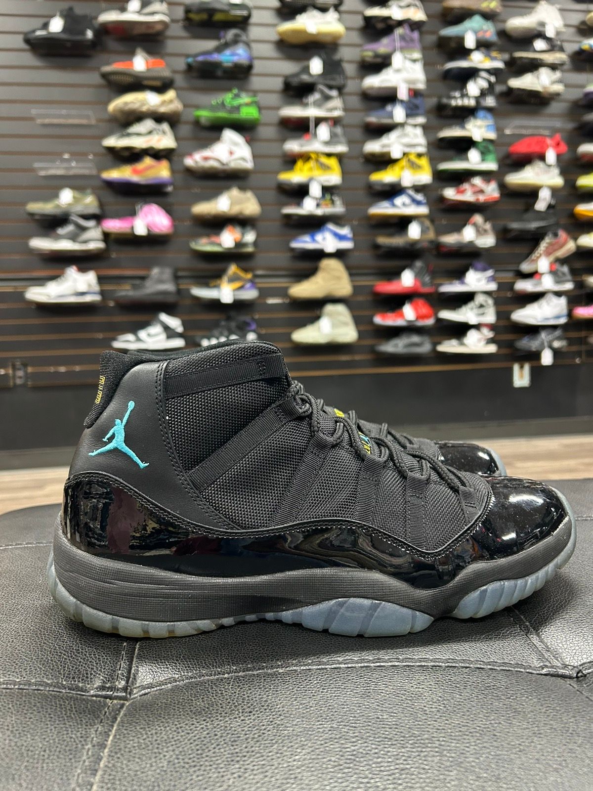 Pre-owned Jordan Brand 11 Gamma Retro Blues Shoes In Black