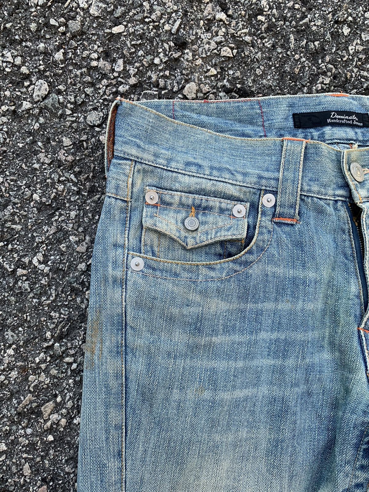 Tornado Mart FLARE💥 DOMINATE HANDCRAFTED JEANS PUNK STYLE DENIM☠️🎌 Size US 33 - 11 Thumbnail