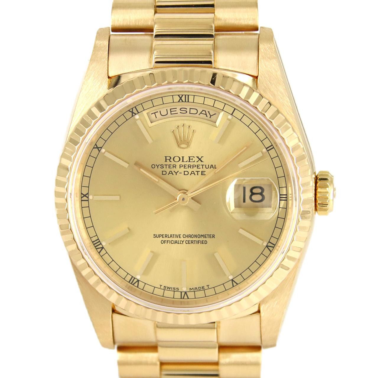 Rolex Rolex Rolex Day Date Yellow Gold Automatic Precious Metal Automatic 18238 DUTY FREE for USA Size ONE SIZE - 1 Thumbnail