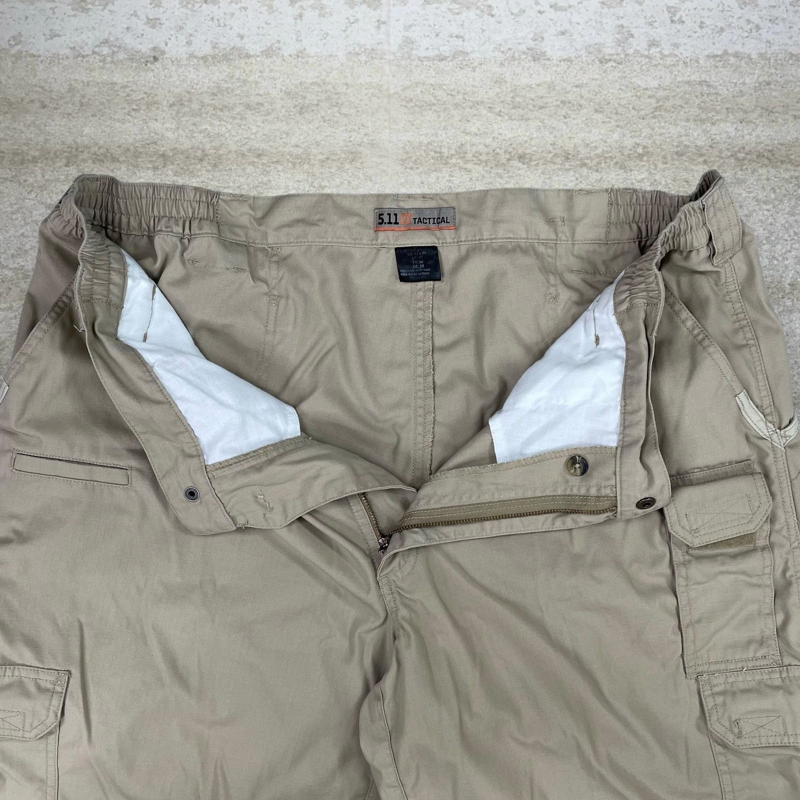 5.11 Vintage 90s 5.11 Tactical Pants 42x30 Baggy Wide Leg Fit Tan Size US 42 / EU 58 - 4 Thumbnail