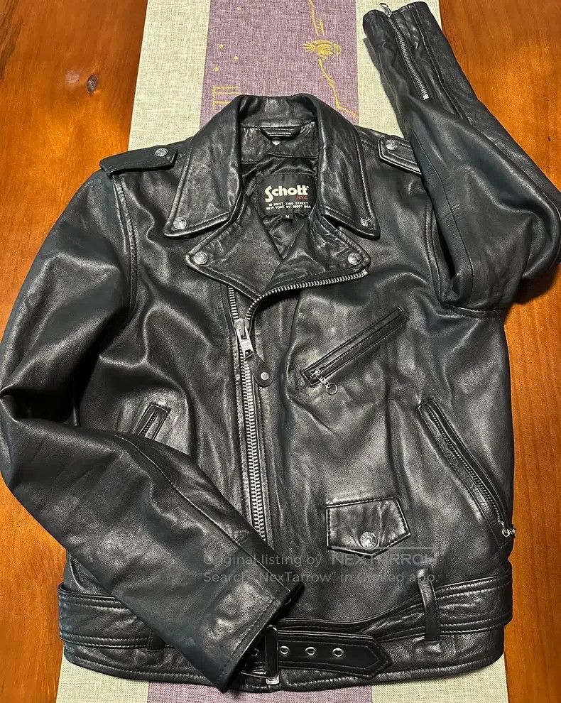 Schott Schott Sheepskin cotton biker jacket Size M / US 6-8 / IT 42-44 - 1 Thumbnail