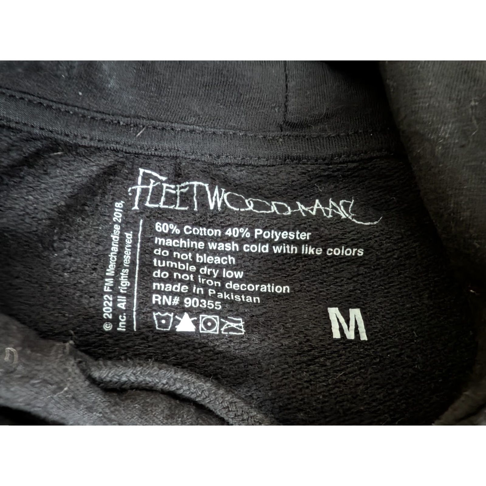 Vintage Fleetwood Mac On Tour Hoodie Unisex M Black Hooded Sweatshirt Size US M / EU 48-50 / 2 - 7 Thumbnail