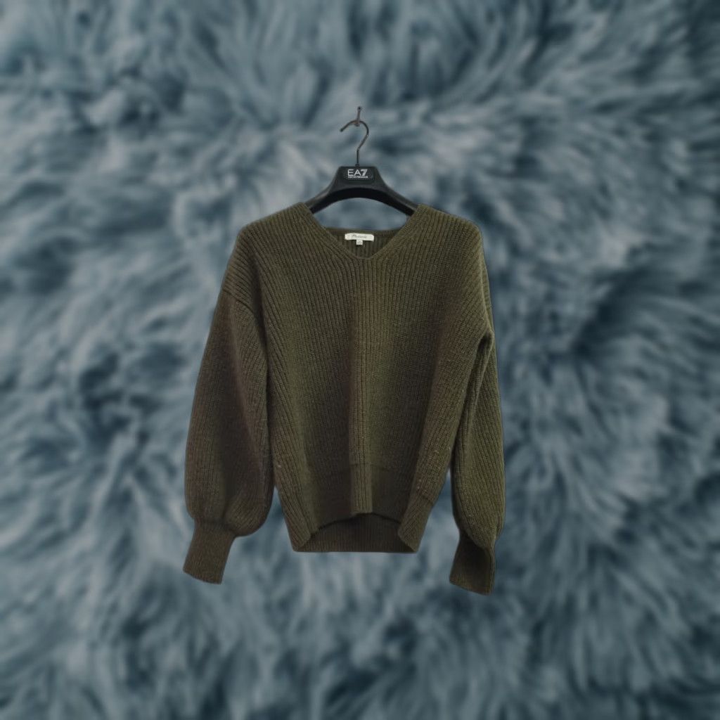Madewell Madewell Sweater Womens XS Brown Wool Pullover Vneck Stretch Long Sleeve Size XS / US 0-2 / IT 36-38 - 1 Thumbnail