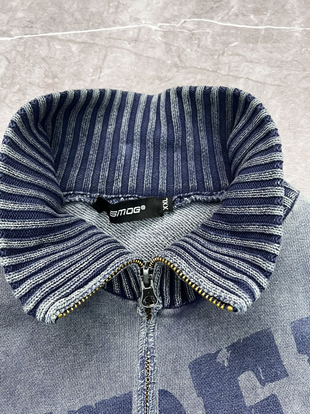 Hysteric Glamour × Vintage CRAZY WASHED MAISONMARGIELA Y2K STRIPED SWEATER Size US XL / EU 56 / 4 - 4 Thumbnail