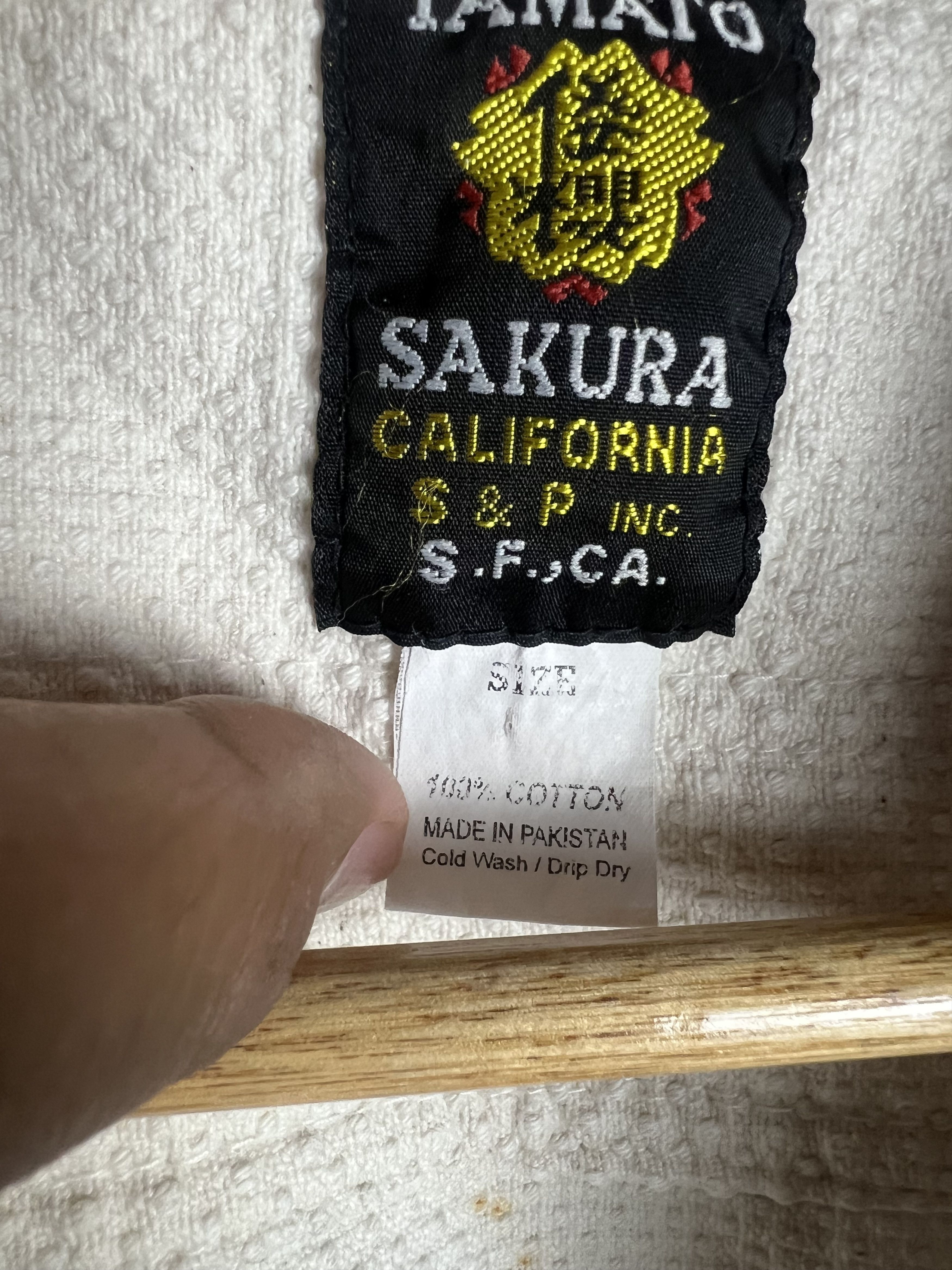 Vintage Vintage Dyed Sakura White Sashiko Kimono Size US M / EU 48-50 / 2 - 14 Thumbnail