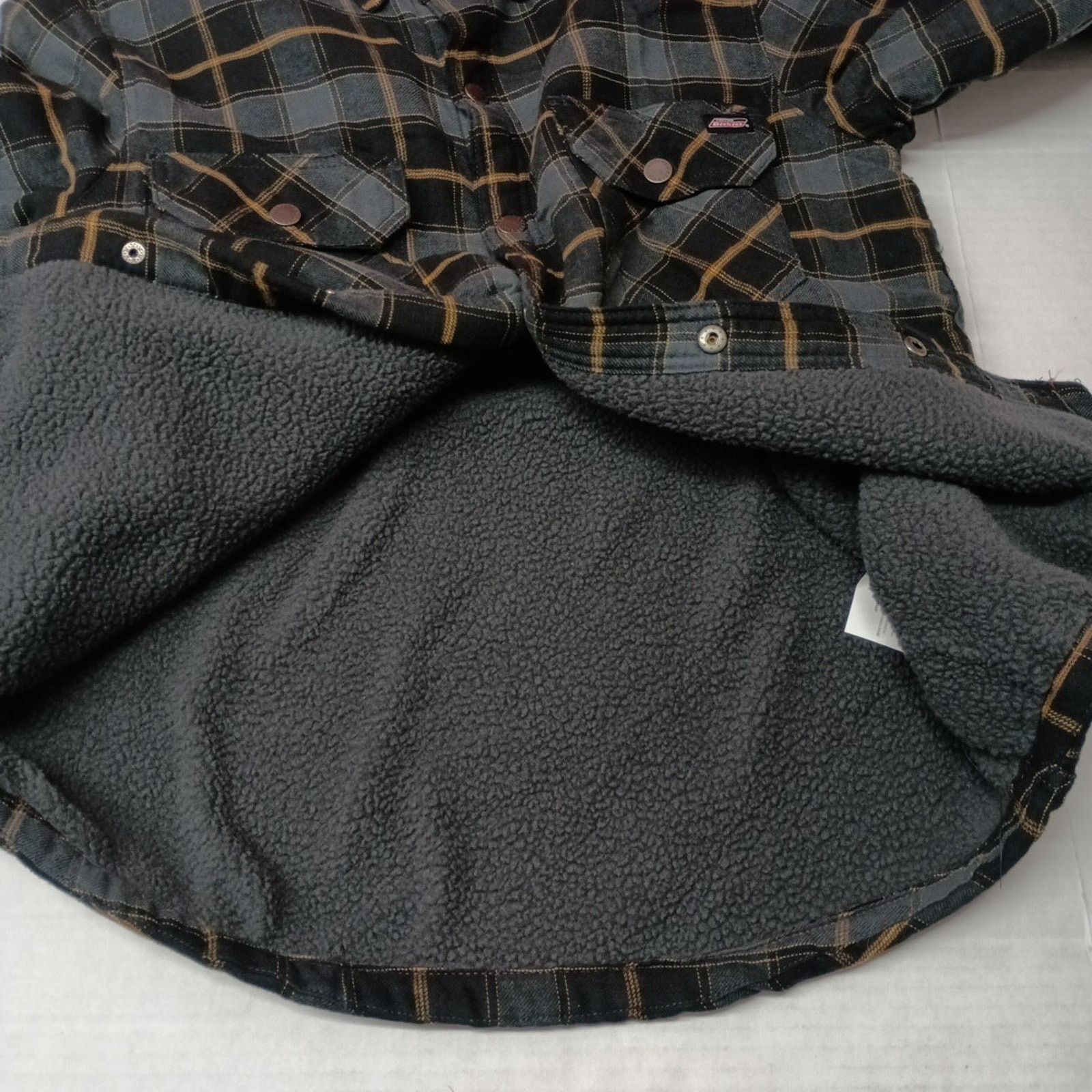Dickies Dickies Mens S Fleece Lined Flannel Shirt Jacket Black Plaid Size US S / EU 44-46 / 1 - 9 Thumbnail