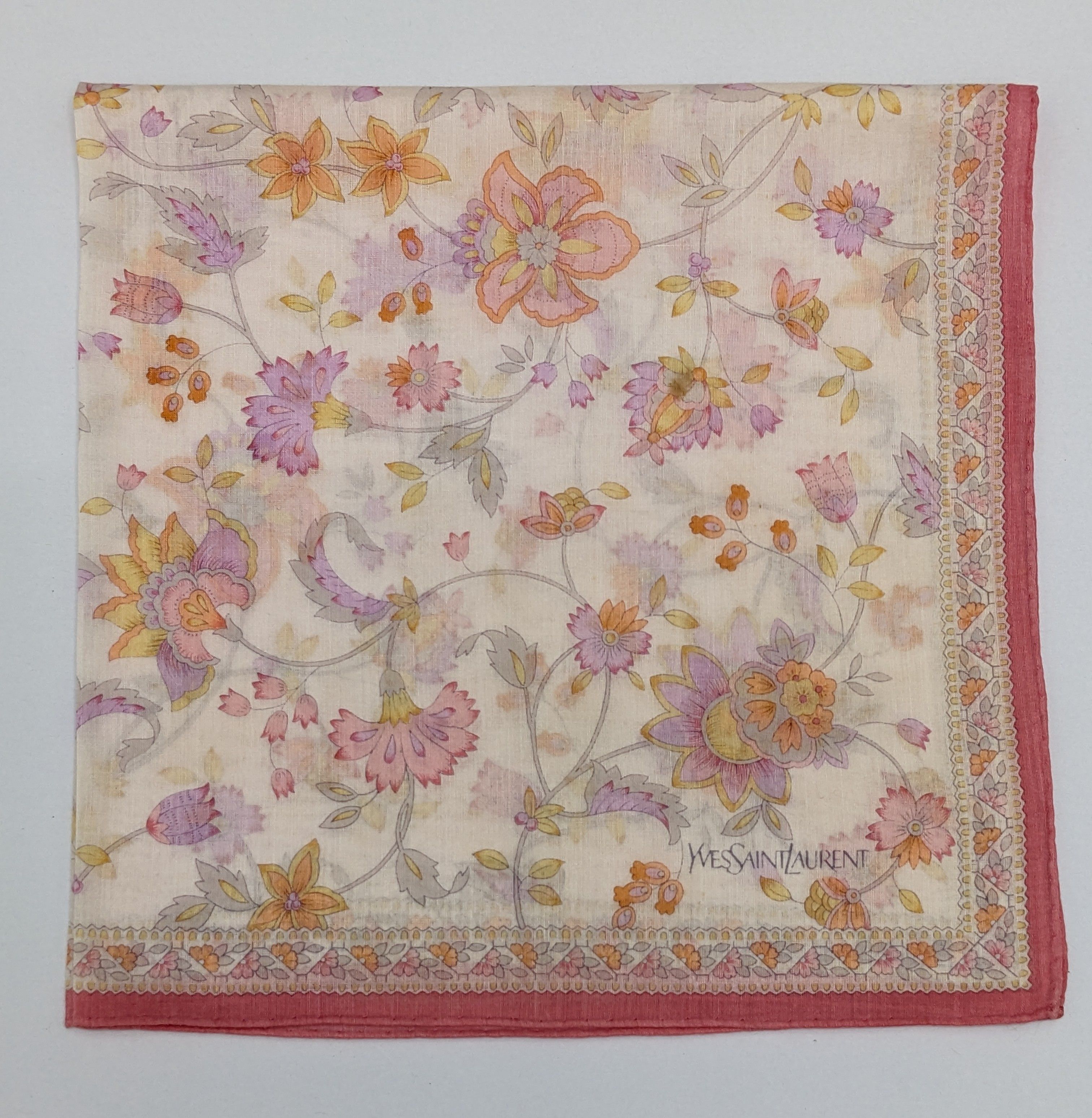 Yves Saint Laurent VINTAGE YVES SAINT LAURENT SILK HANDKERCHIEF Size ONE SIZE - 1 Thumbnail