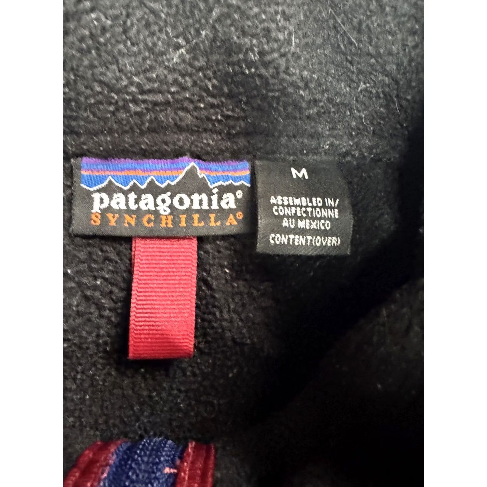 Patagonia VINTAGE Patagonia Synchilla Fleece Pullover Jacket Men's M Black Blue Quarter Zip Size US M / EU 48-50 / 2 - 2 Thumbnail