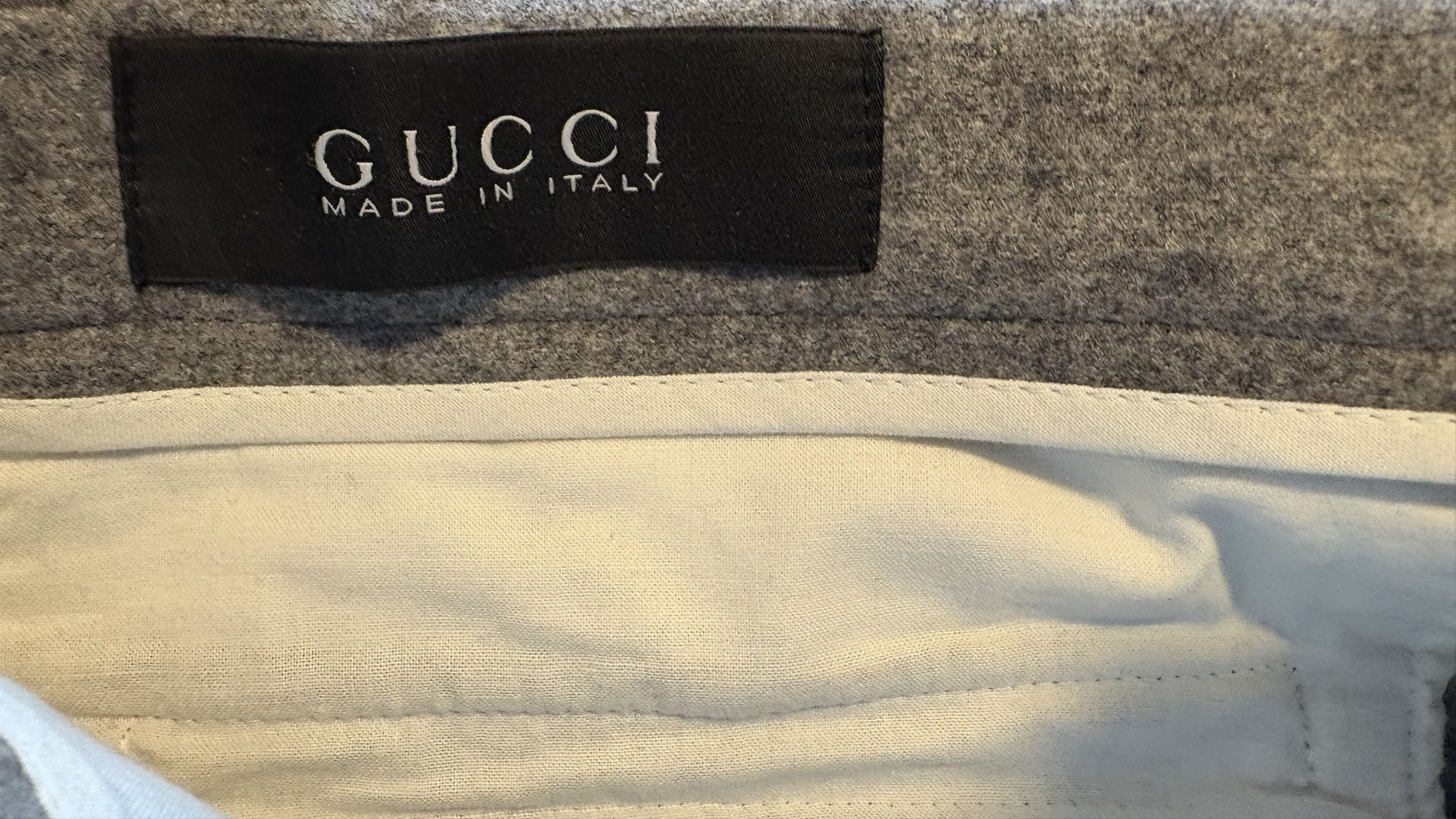 Gucci Gucci Gray Wool Cuffed Pants Size US 34 / EU 50 - 4 Thumbnail