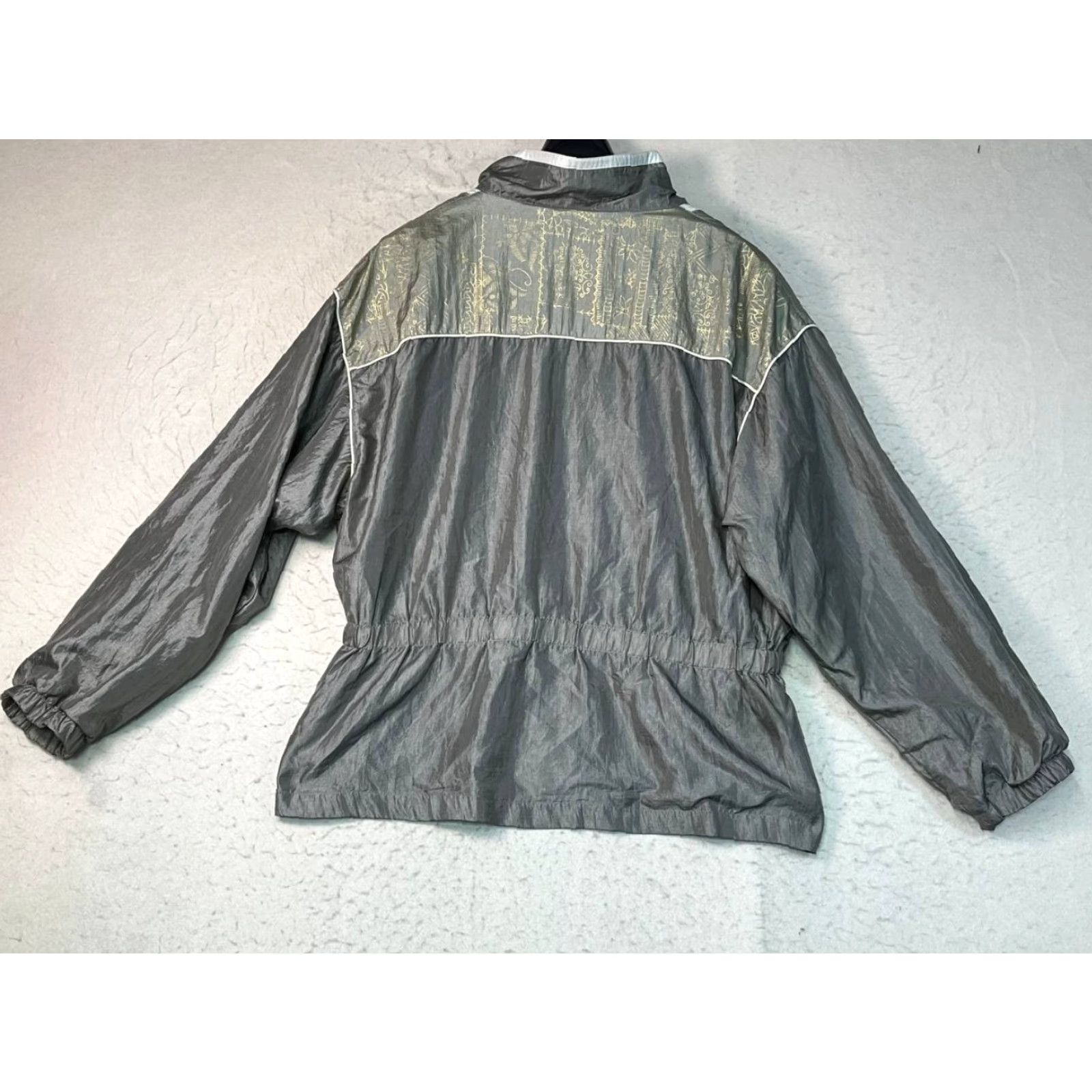 Brooks VINTAGE Out Brook Nylon Windbreaker Track Jacket Women’s Large Gray 1990s Windbreaker L Womens Size L / US 10 / IT 46 - 2 Thumbnail