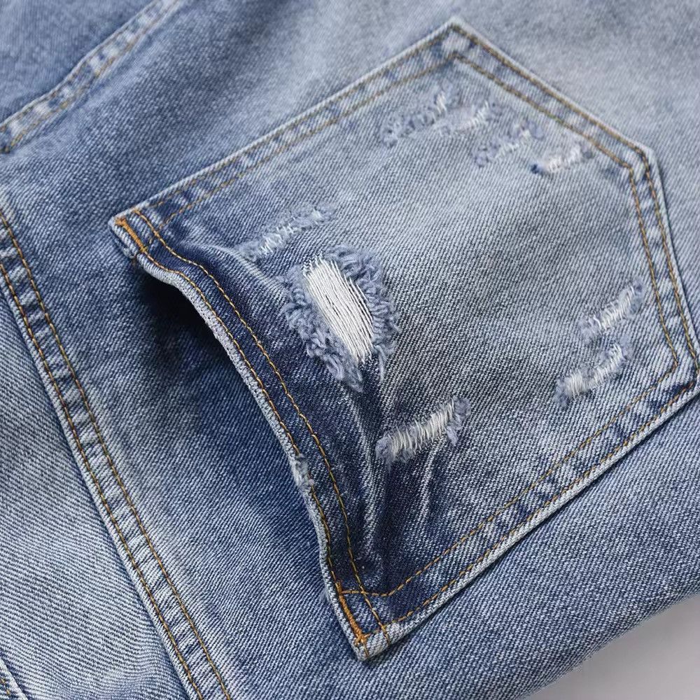 Japanese Brand × Vintage Frayed Ripped Hole Retro Vintage Jorts y2k Size US 36 / EU 52 - 8 Thumbnail