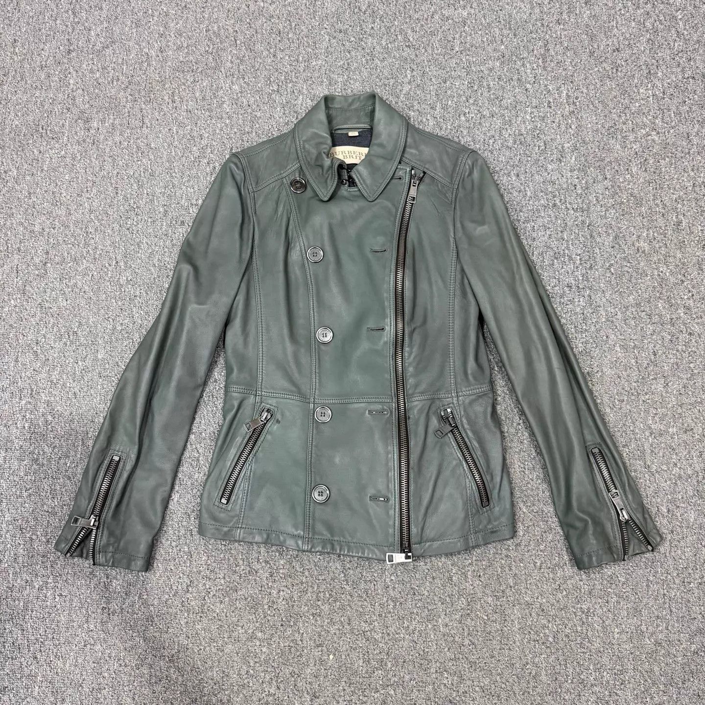 Burberry Burberry full leather overcoat UK8 99 new Size S / US 4 / IT 40 - 1 Thumbnail