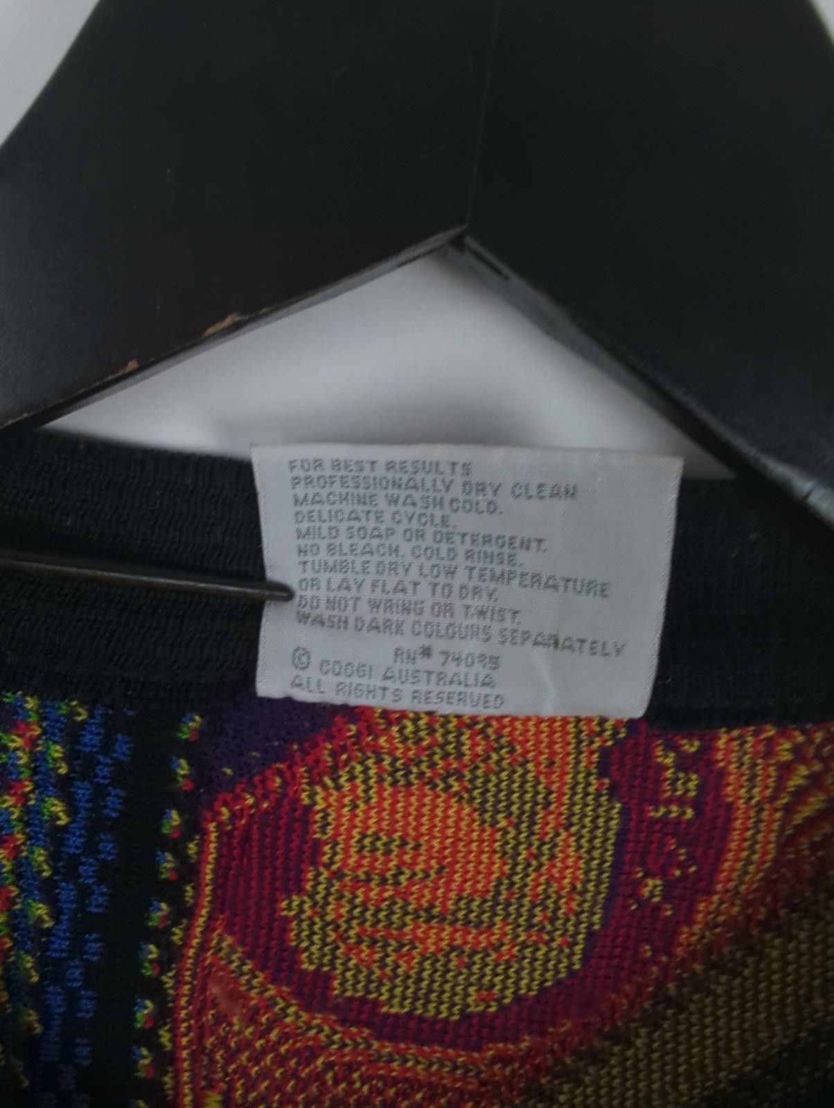 Coogi VTG COOGI Sz XL Knit RARE CURRENCY DESIGN Sweater Multicolor Size US XL / EU 56 / 4 - 10 Thumbnail