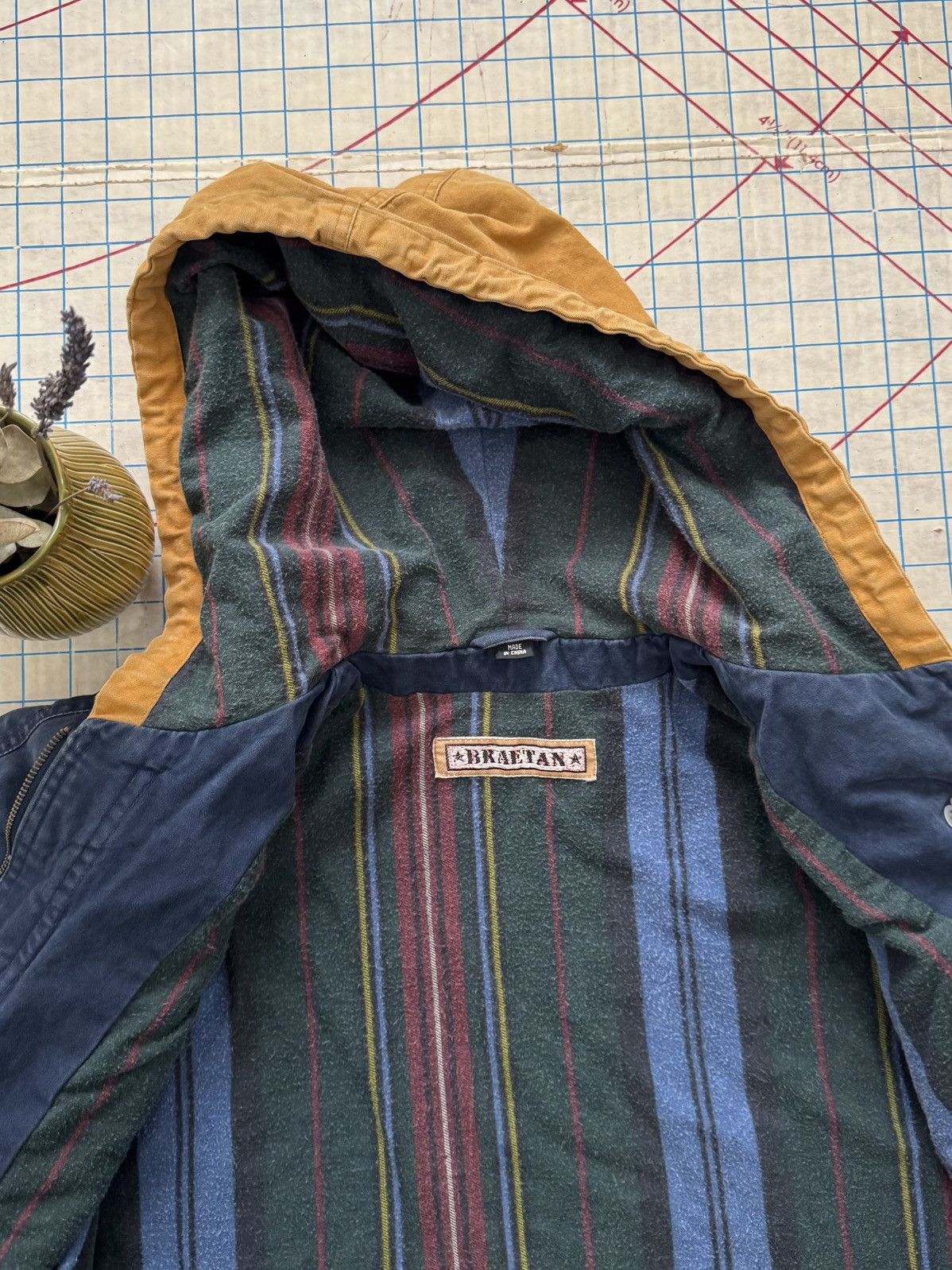 Vintage Vintage 90’s Fireman Clasp Striped Jacket Braetan Size Large Size US L / EU 52-54 / 3 - 7 Thumbnail